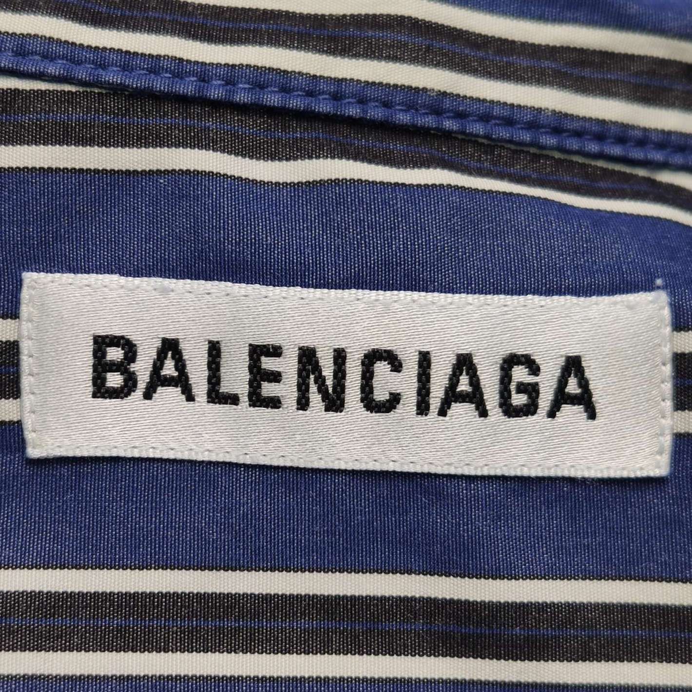 Balenciaga Balenciaga Striped Cotton Shirt Size 38 Size US S / EU 44-46 / 1 - 6 Thumbnail
