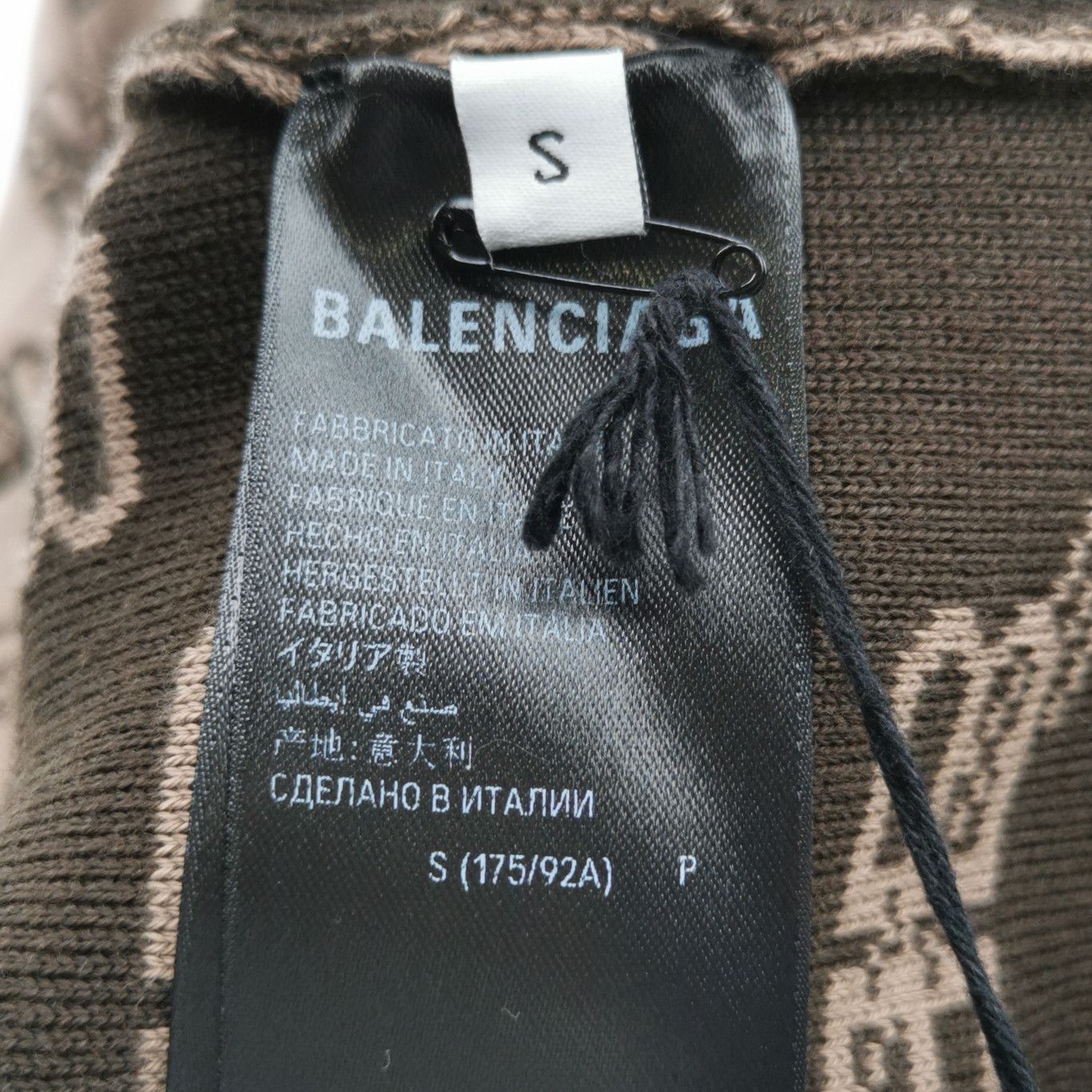 Balenciaga Balenciaga All-Over BB Logo Cotton Wool Sweater US S Size US S / EU 44-46 / 1 - 6 Thumbnail