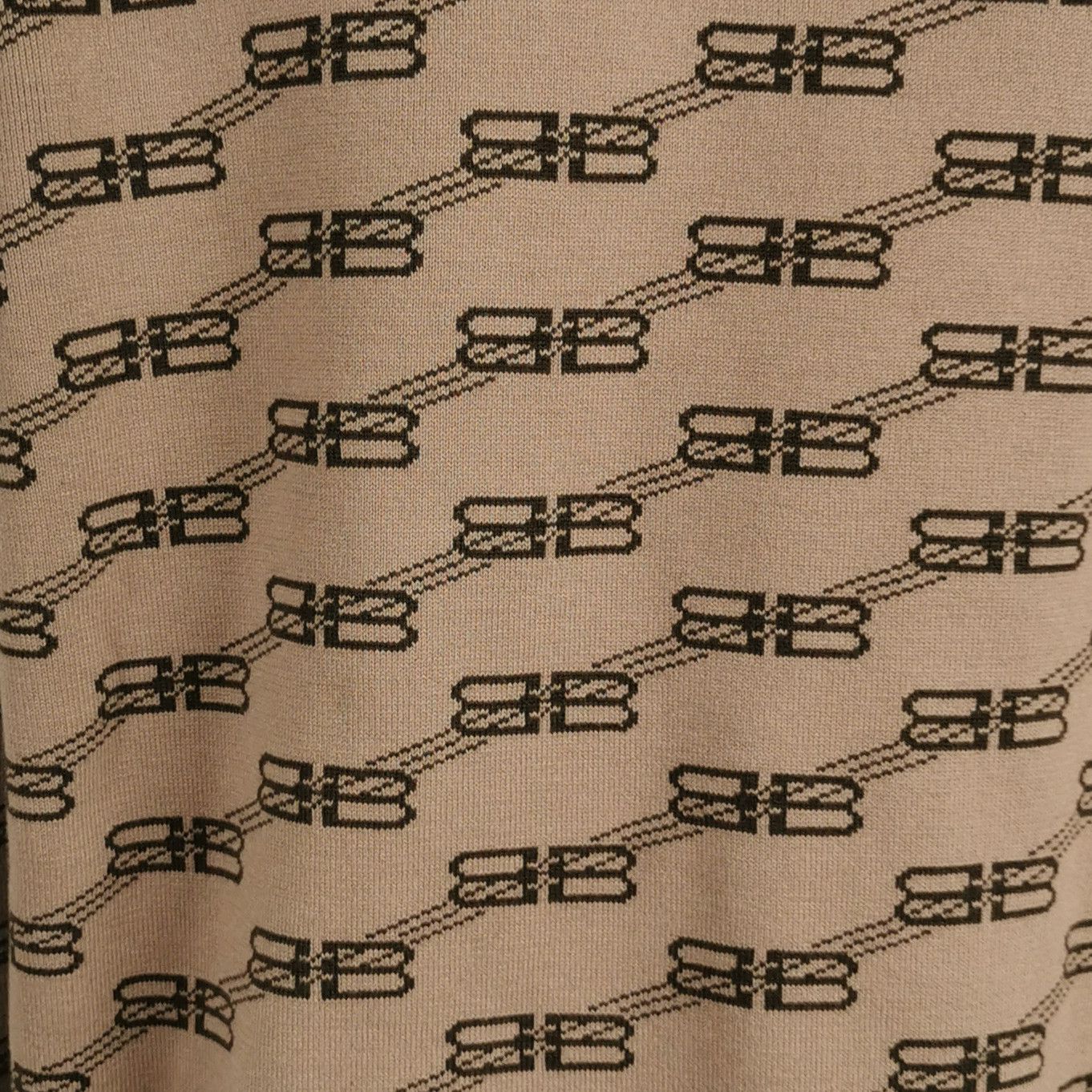 Balenciaga Balenciaga All-Over BB Logo Cotton Wool Sweater US S Size US S / EU 44-46 / 1 - 3 Thumbnail