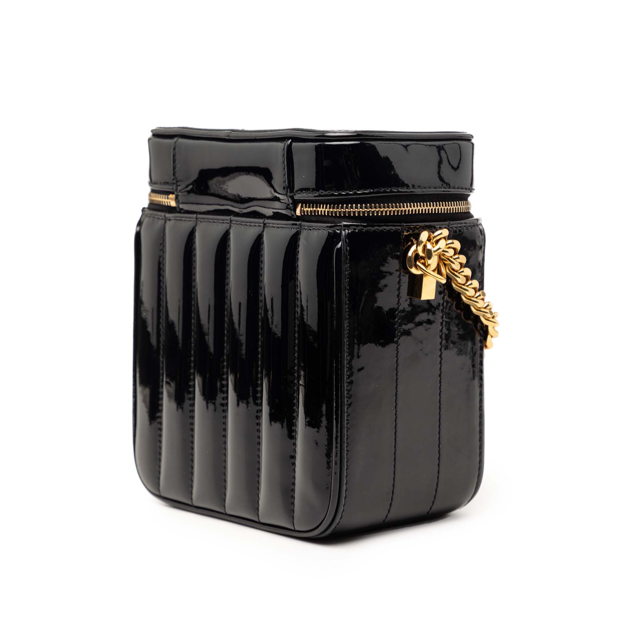 Saint Laurent Paris Matelasse Patent Monogram Vicky Vanity Bag Size ONE SIZE - 2 Thumbnail