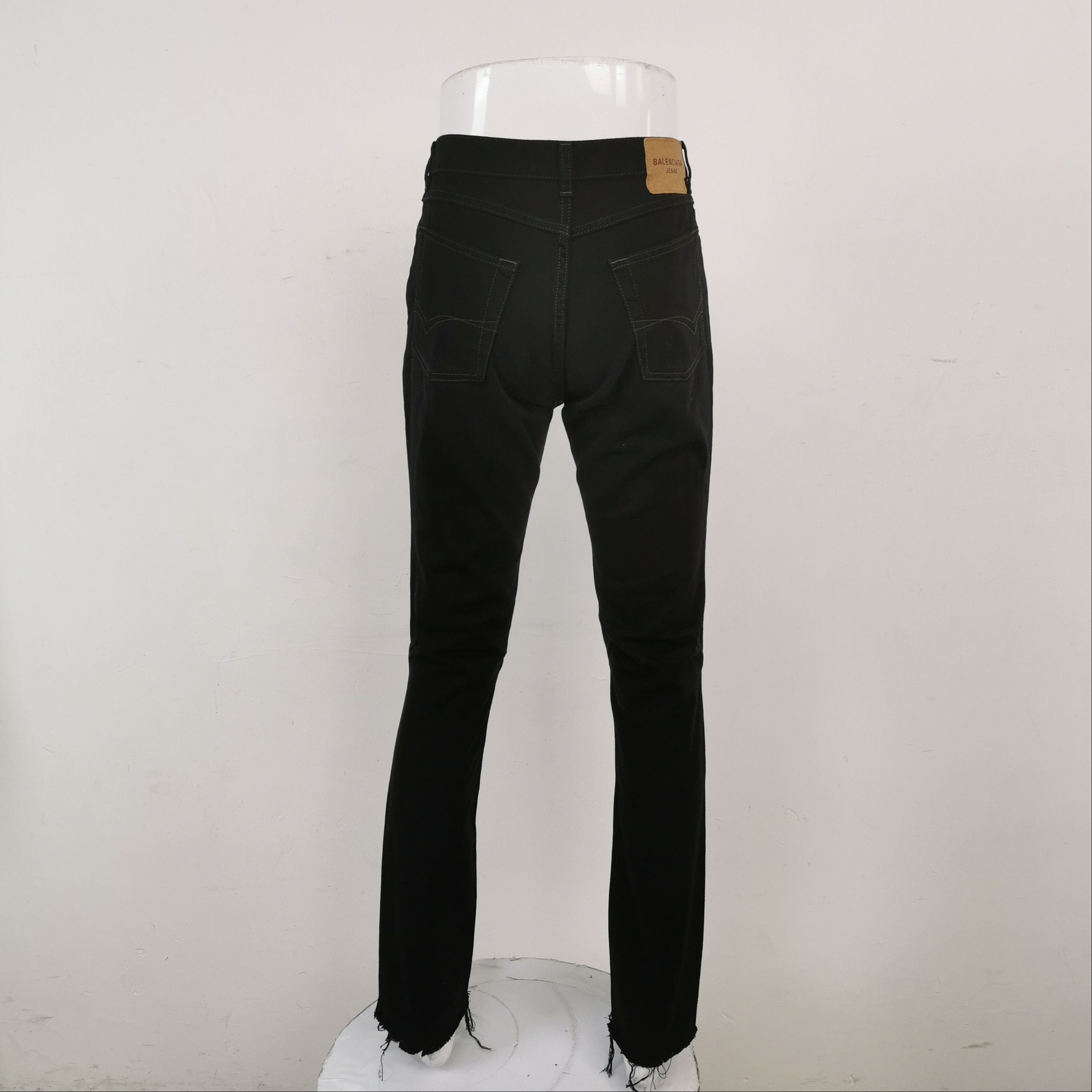 Balenciaga Balenciaga Solid Black Cotton Jeans US 30 Size US 30 / EU 46 - 2 Thumbnail