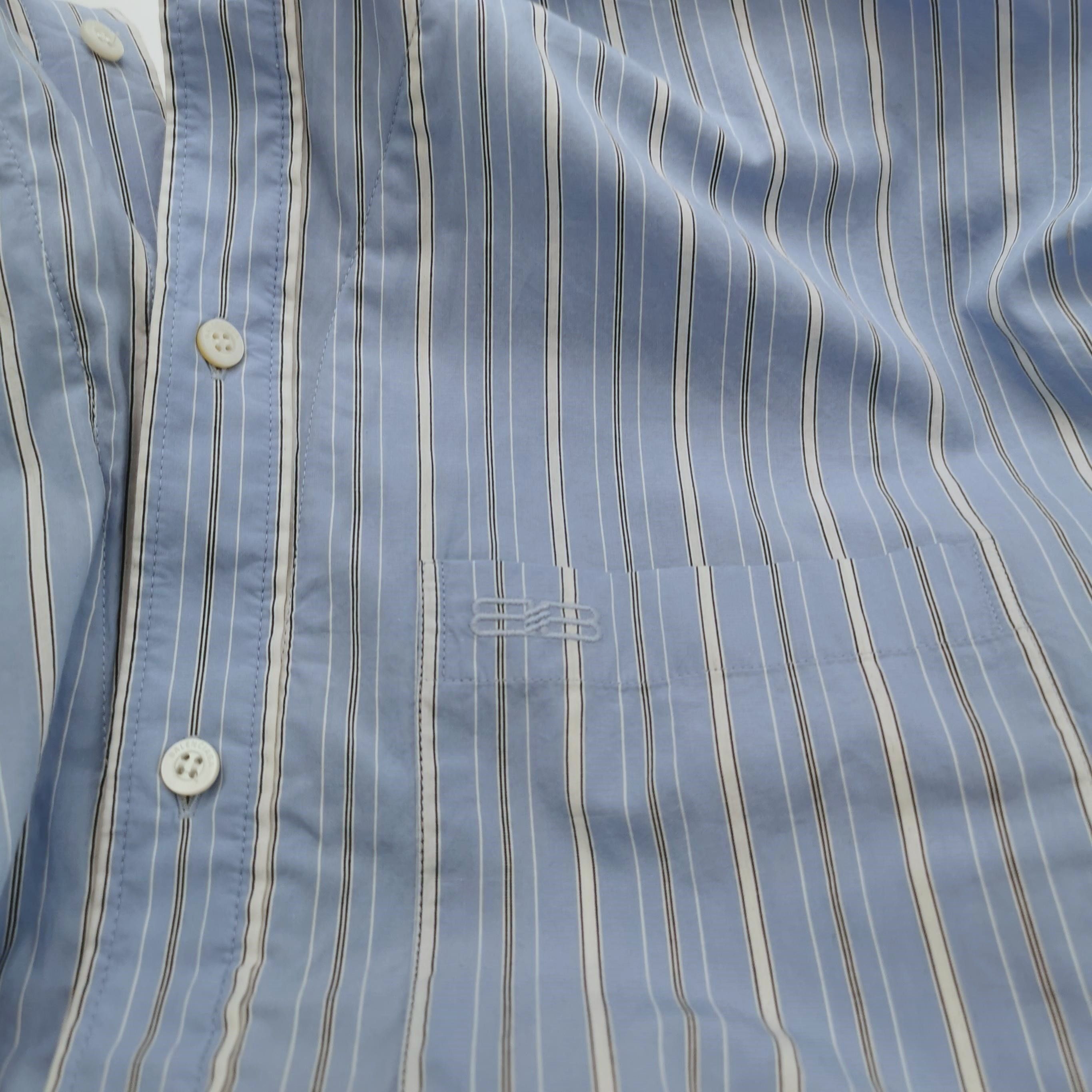 Balenciaga Balenciaga Striped Layered Sleeve Shirt 3 Size US L / EU 52-54 / 3 - 4 Thumbnail