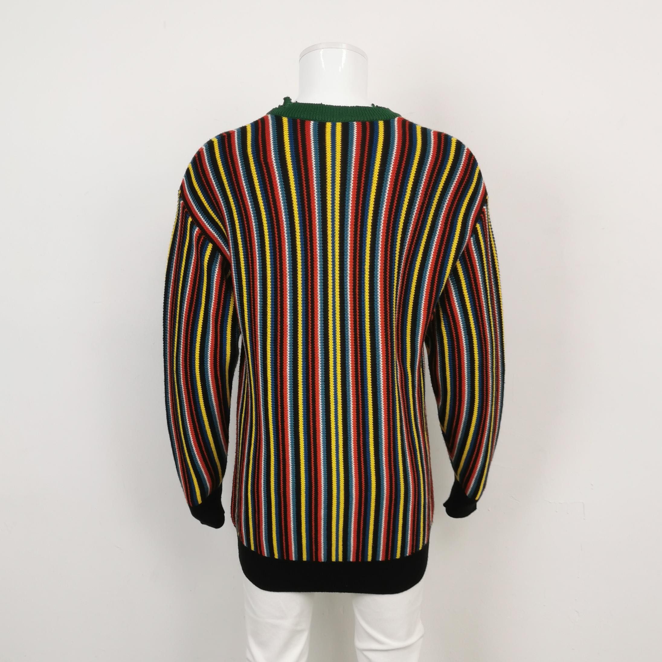 Balenciaga Balenciaga Multi Stripe Logo Knit Sweater XS Size US XS / EU 42 / 0 - 2 Thumbnail
