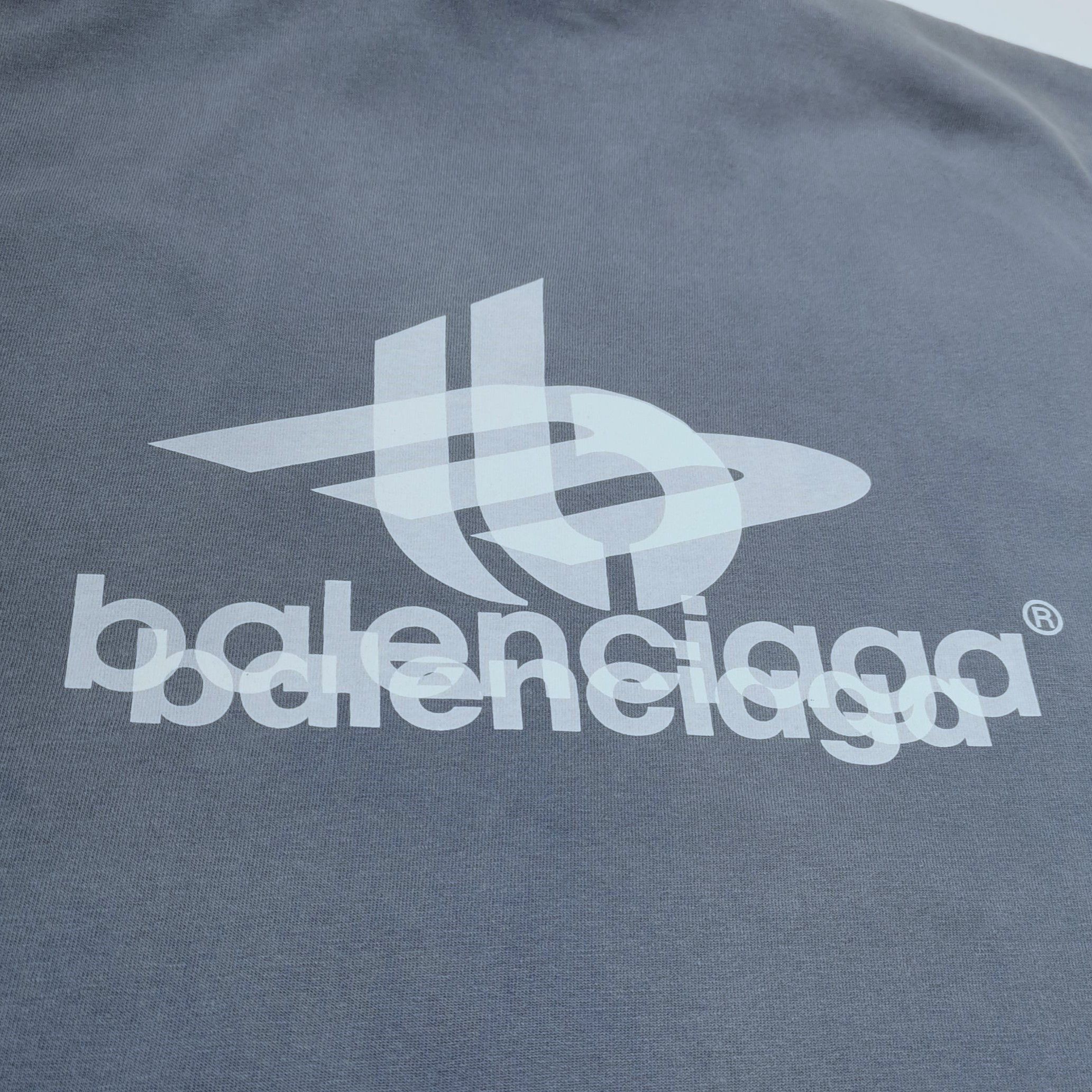 Balenciaga Balenciaga Logo Graphic Blue T-Shirt Size 5 Size US XXL / EU 58 / 5 - 3 Thumbnail