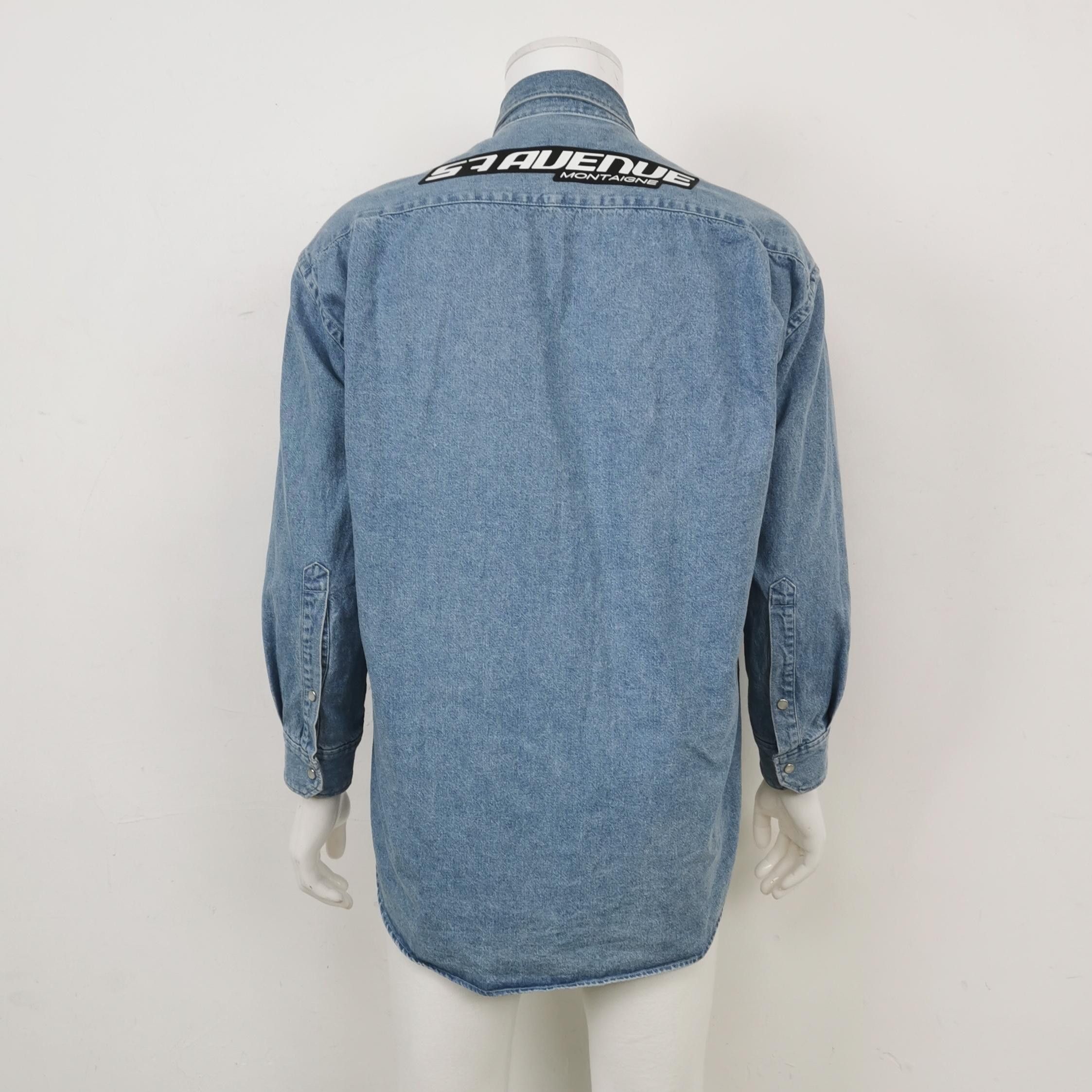 Balenciaga Balenciaga Avenue Montaigne Logo Denim Shirt 38 Size US S / EU 44-46 / 1 - 2 Thumbnail