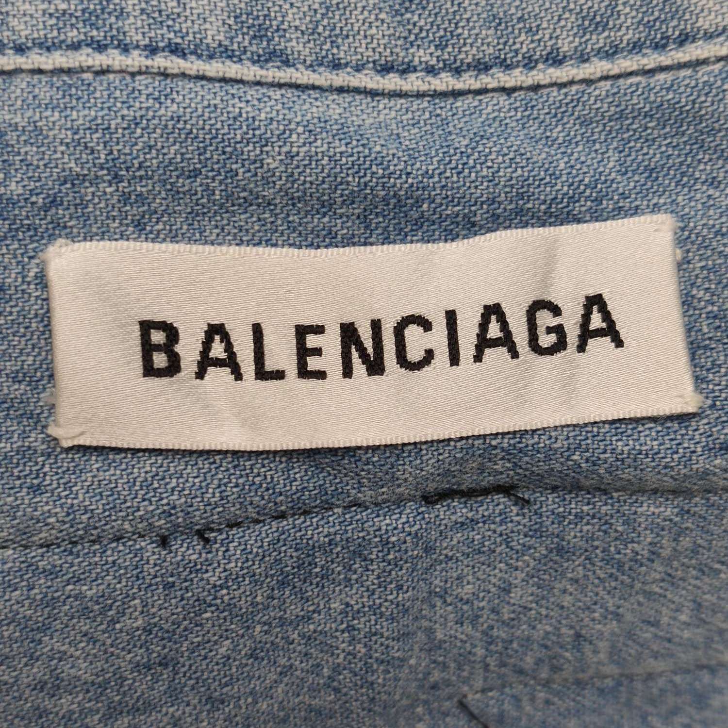 Balenciaga Balenciaga Avenue Montaigne Logo Denim Shirt 38 Size US S / EU 44-46 / 1 - 4 Thumbnail