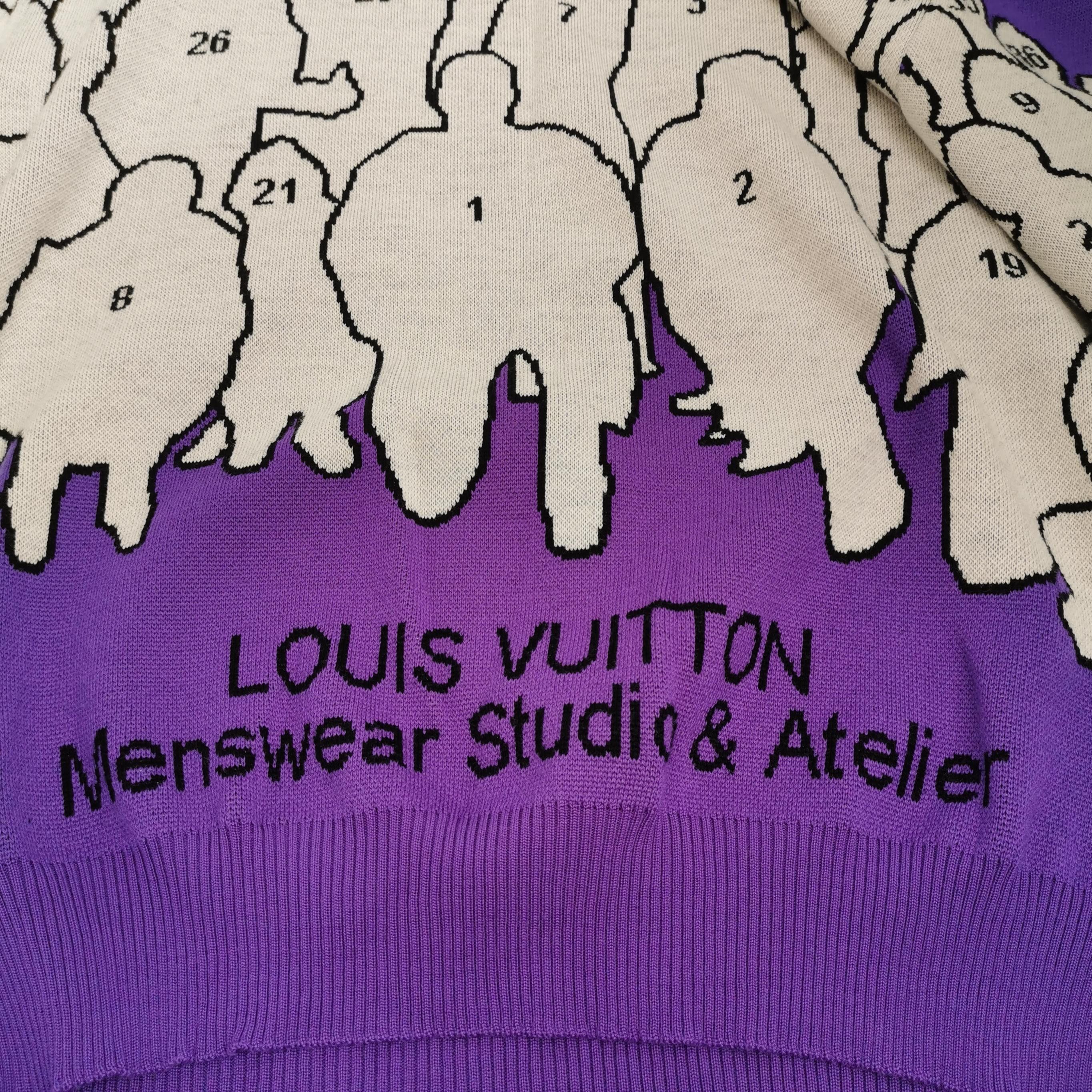 Louis Vuitton Louis Vuitton Intarsia Crowd Wool Sweater M Size US M / EU 48-50 / 2 - 3 Thumbnail