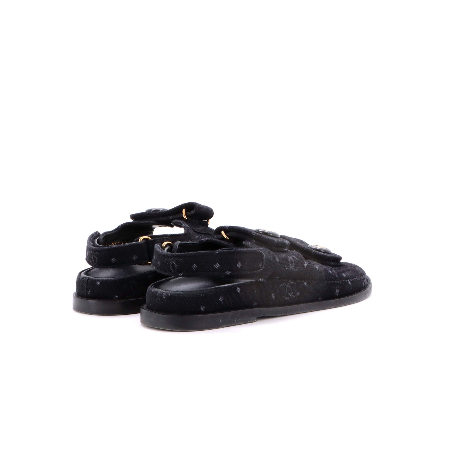 Chanel Women's velcro dad sandals printed denim Size ONE SIZE - 2 Thumbnail