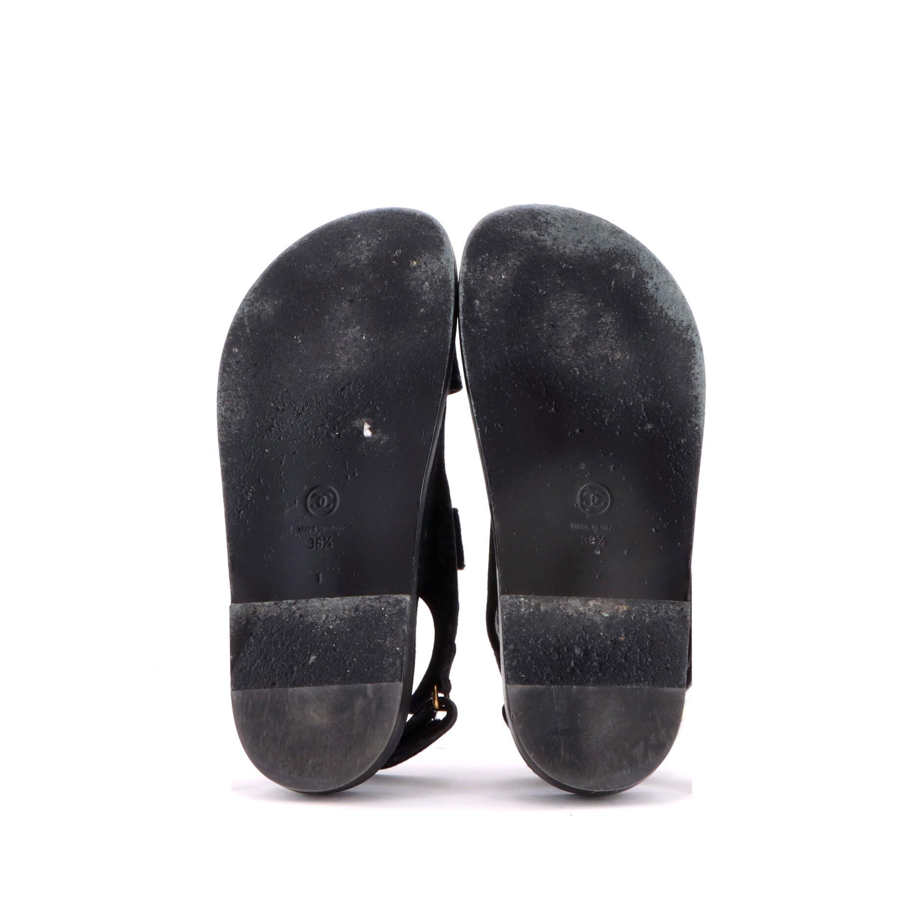 Chanel Women's velcro dad sandals printed denim Size ONE SIZE - 3 Thumbnail