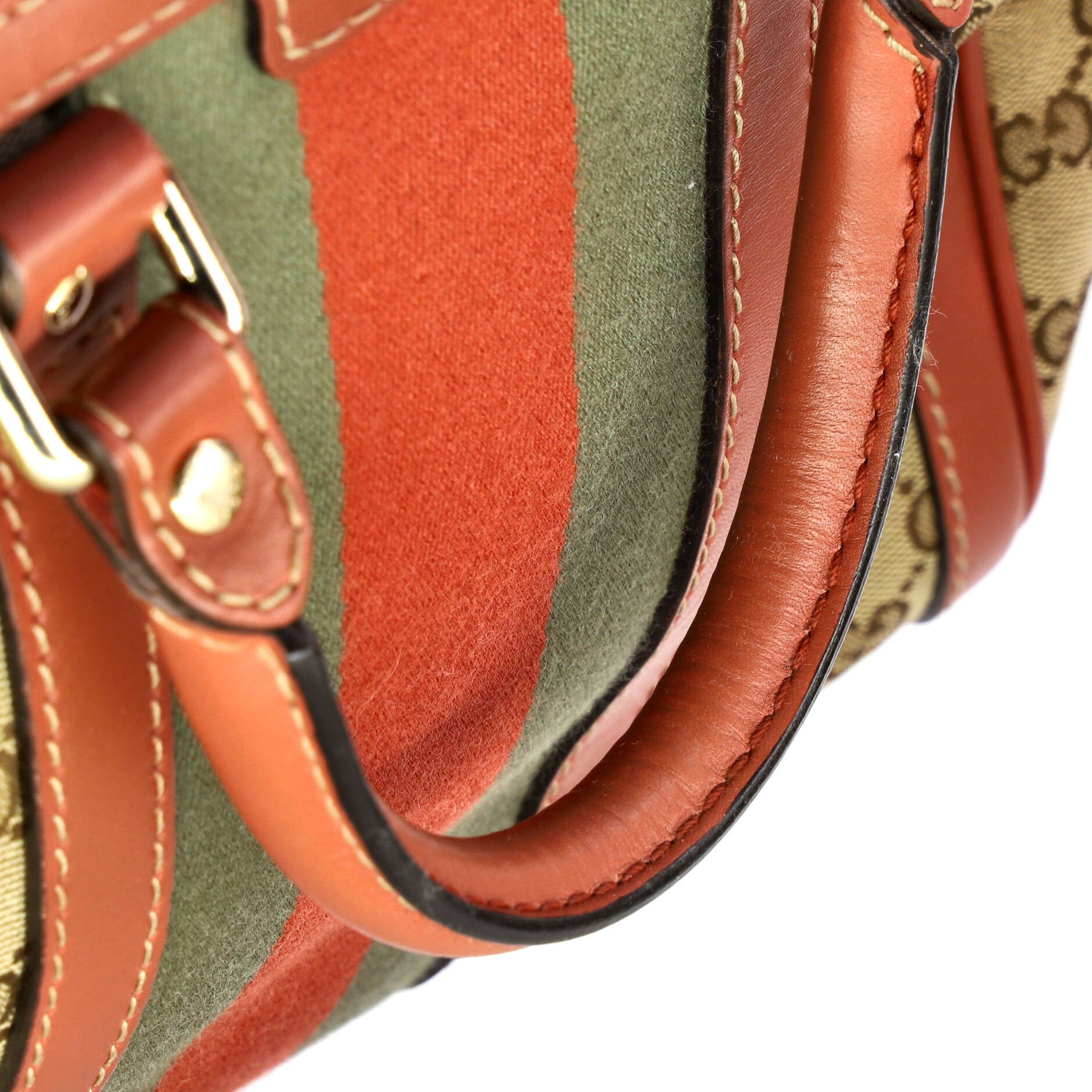 Gucci Vintage web boston bag gg canvas medium Size ONE SIZE - 6 Thumbnail