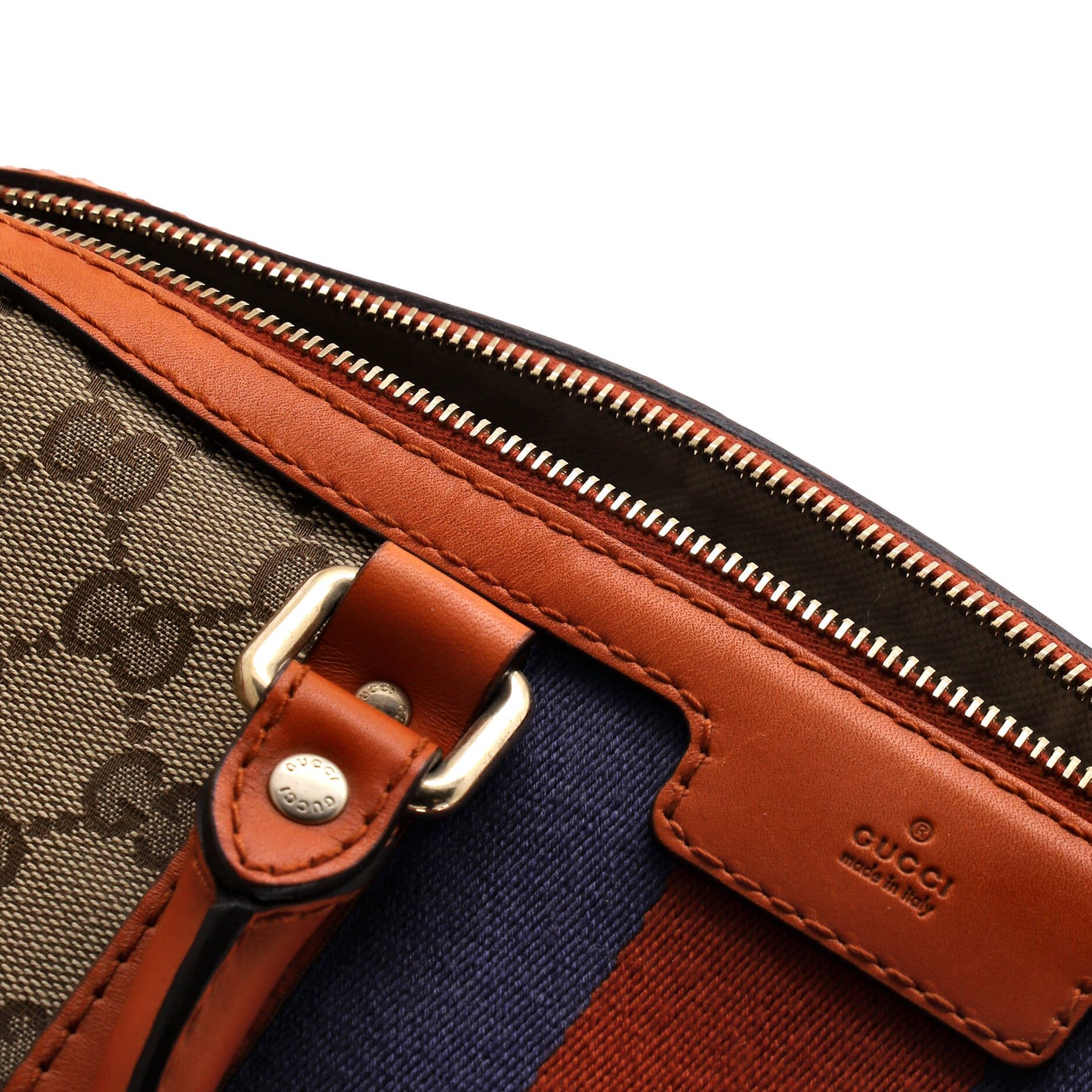 Gucci Vintage web boston bag gg canvas medium Size ONE SIZE - 5 Thumbnail