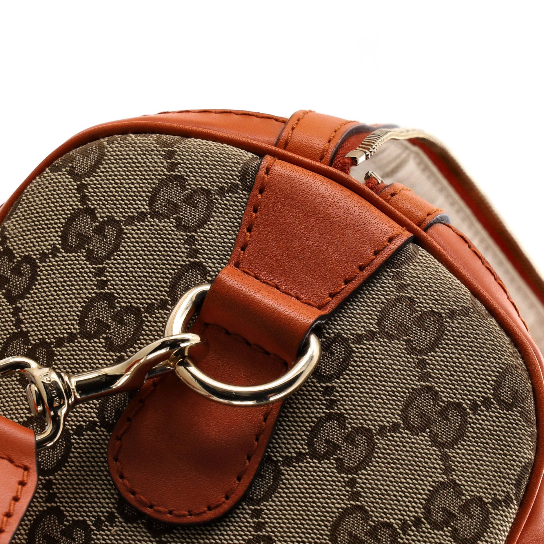 Gucci Vintage web boston bag gg canvas medium Size ONE SIZE - 6 Thumbnail