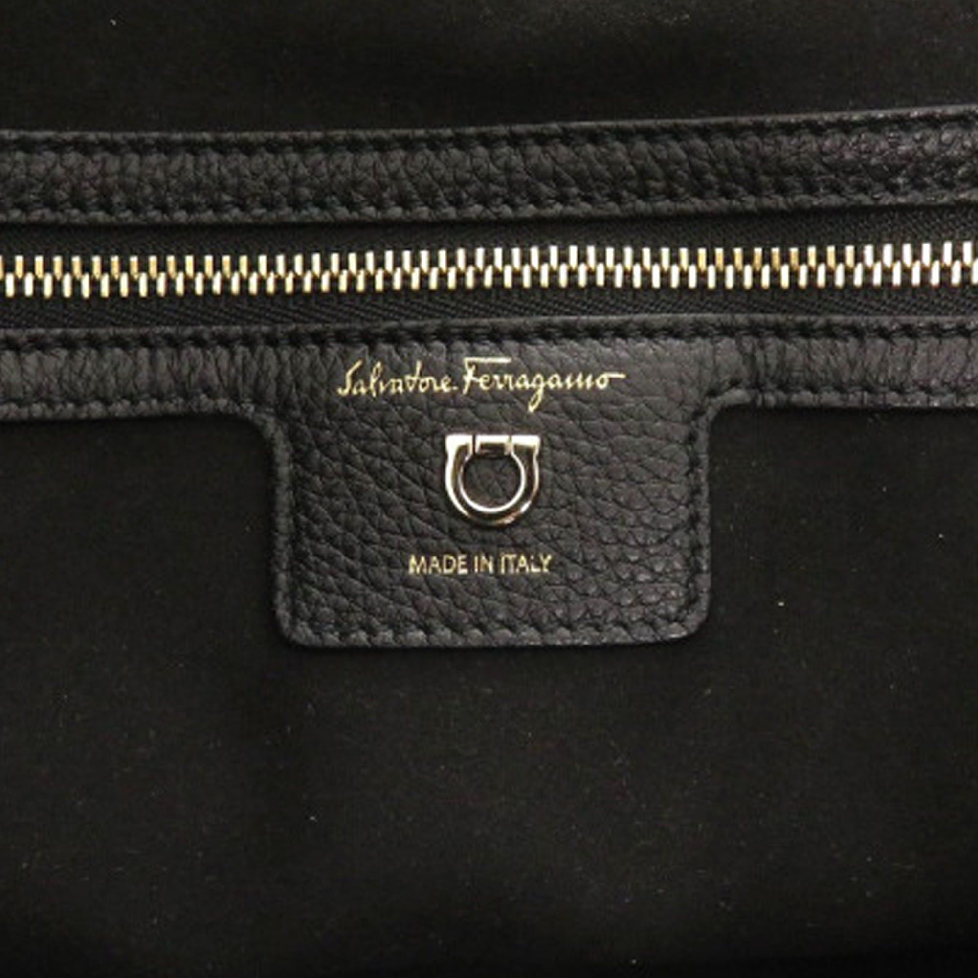 Salvatore Ferragamo Grained Calfskin Studded Gancini Tote Size ONE SIZE - 5 Thumbnail