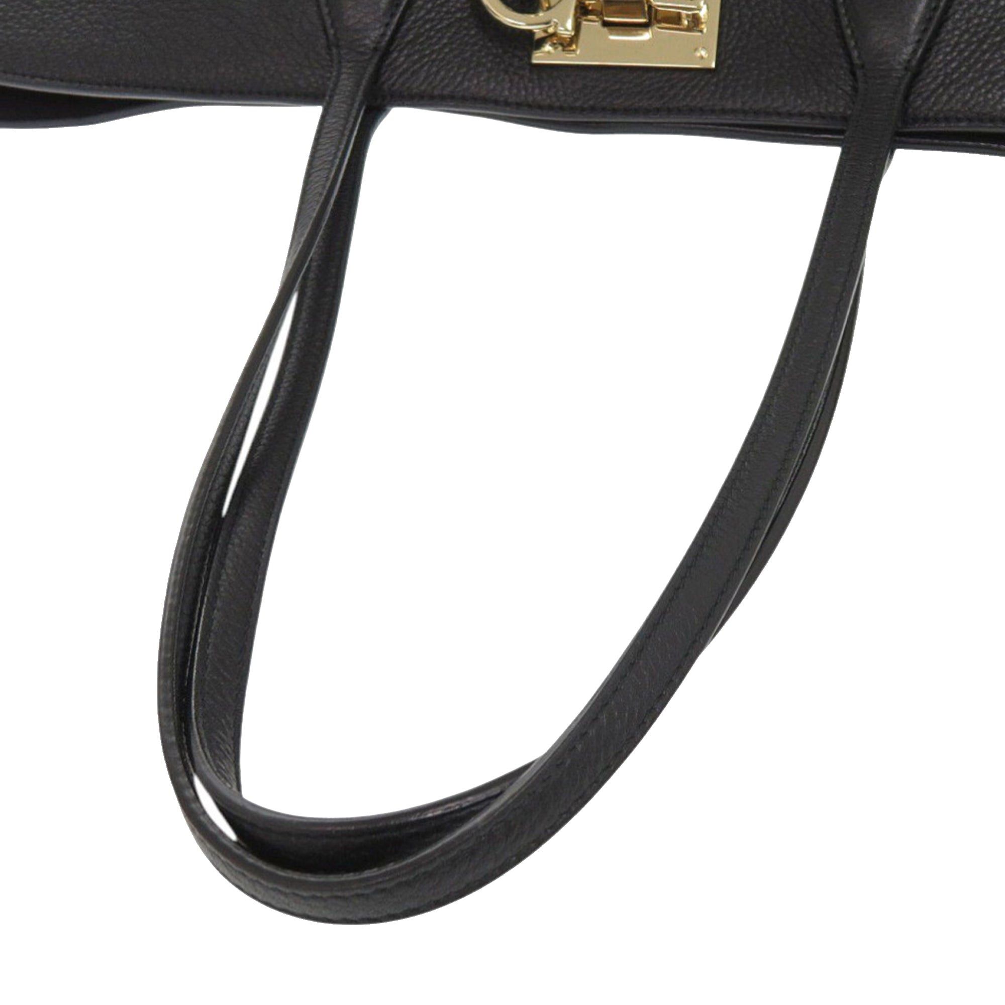 Salvatore Ferragamo Grained Calfskin Studded Gancini Tote Size ONE SIZE - 18 Thumbnail
