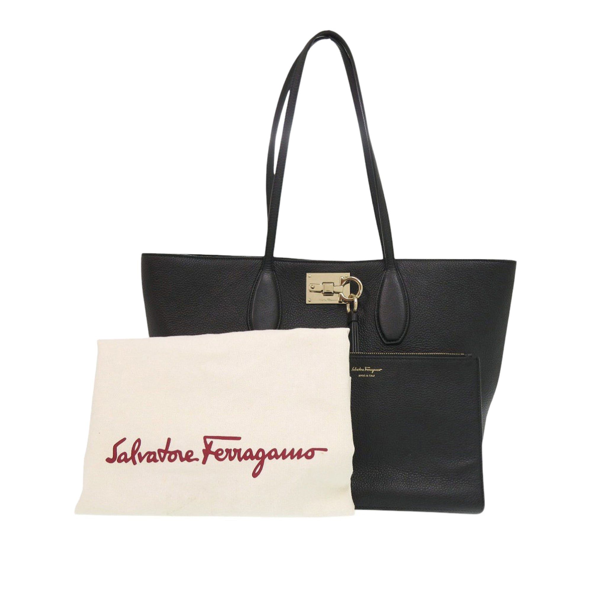 Salvatore Ferragamo Grained Calfskin Studded Gancini Tote Size ONE SIZE - 19 Thumbnail