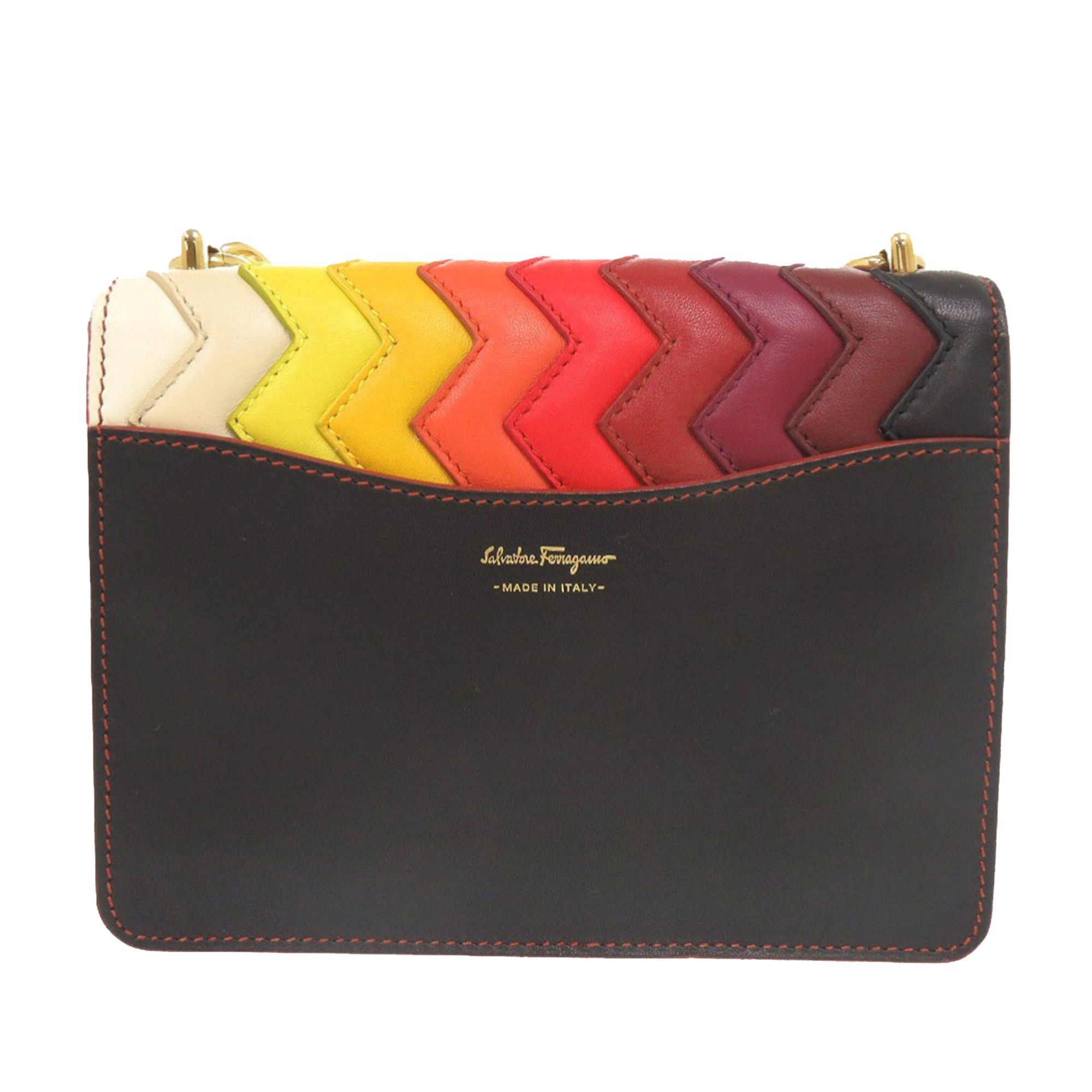 Salvatore Ferragamo Sara Battaglia Mini Leather Zigzag Gancini Crossbody Size ONE SIZE - 2 Thumbnail