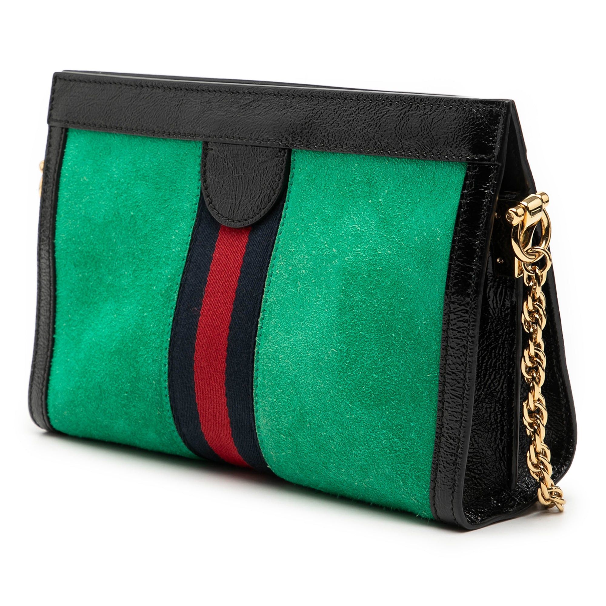 Gucci Small Suede Web Ophidia Chain Crossbody Size ONE SIZE - 2 Thumbnail