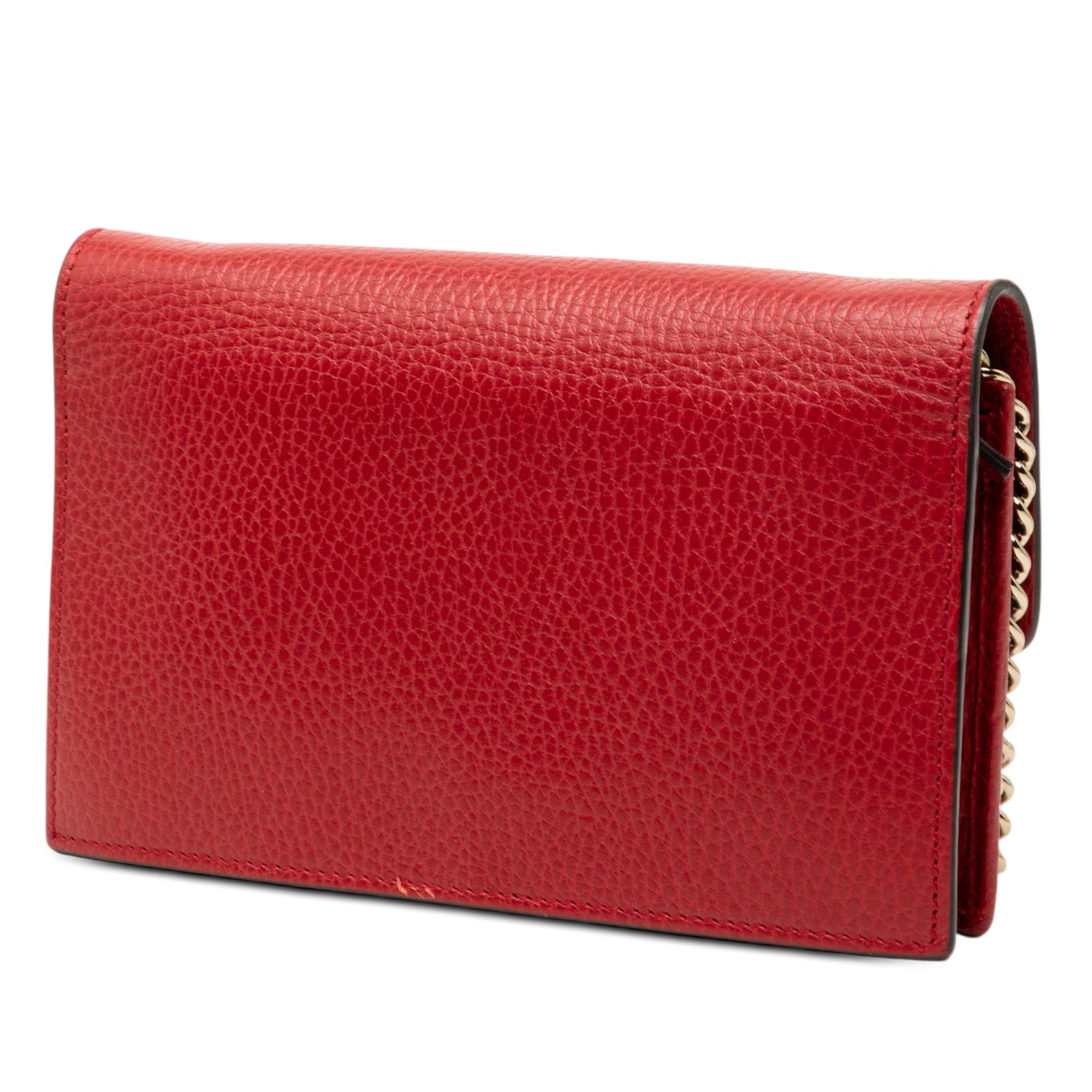 Gucci Dollar Calfskin Interlocking G Wallet on Chain Size ONE SIZE - 2 Thumbnail