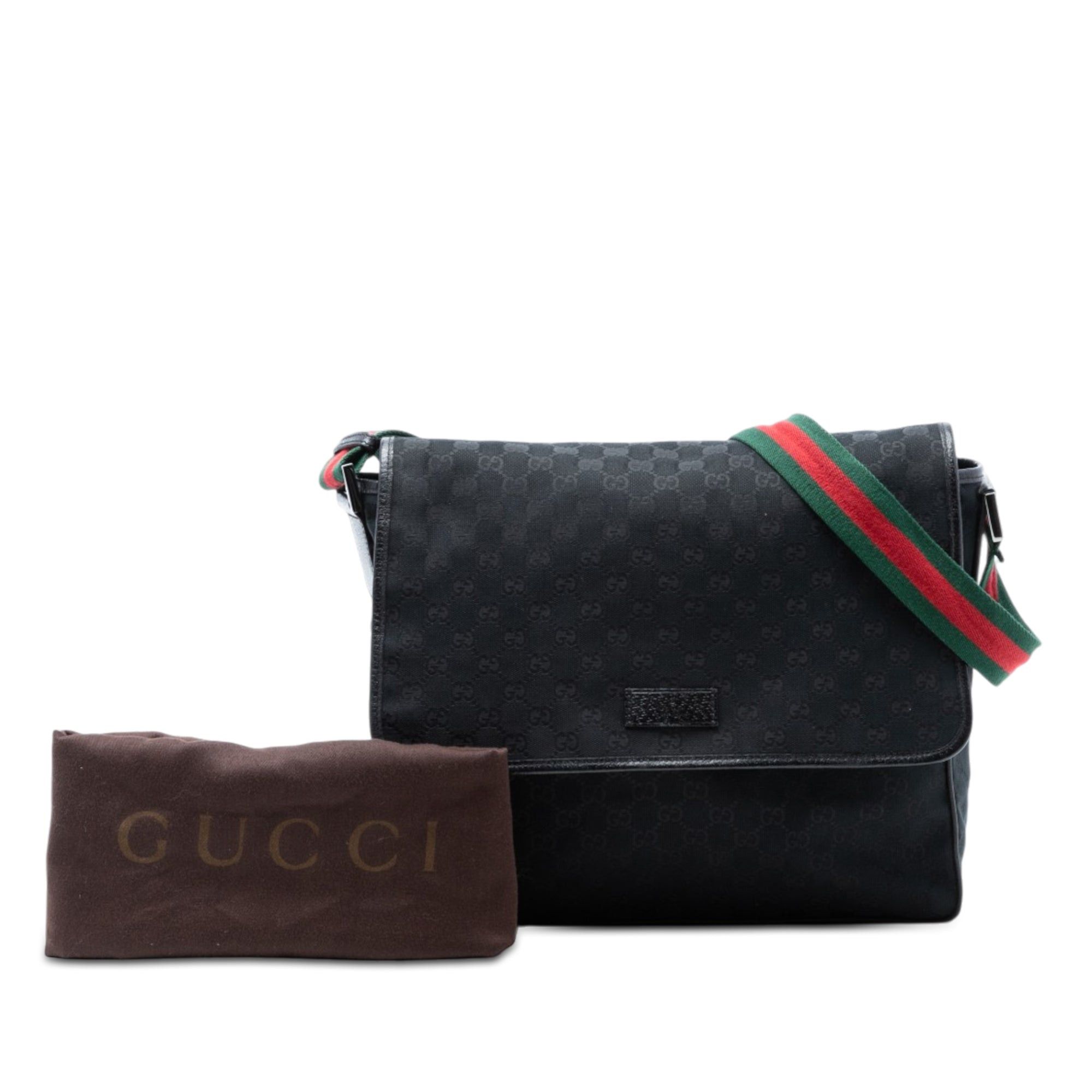 Gucci GG Canvas Web Flap Messenger Bag Size ONE SIZE - 8 Thumbnail