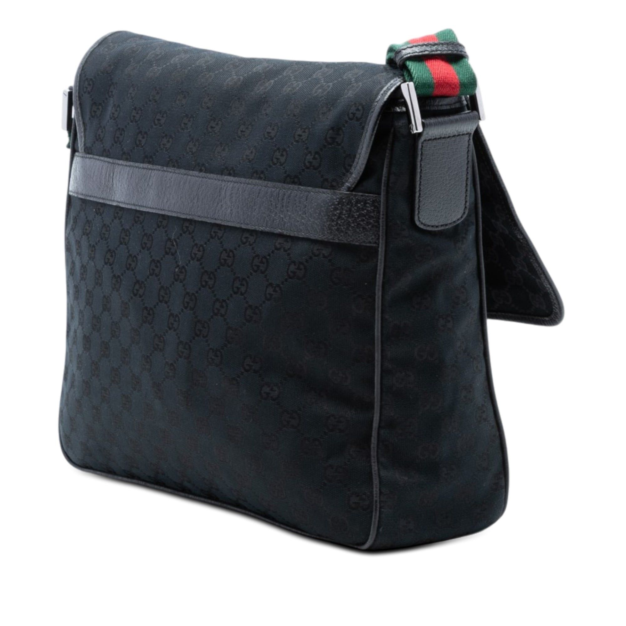 Gucci GG Canvas Web Flap Messenger Bag Size ONE SIZE - 2 Thumbnail