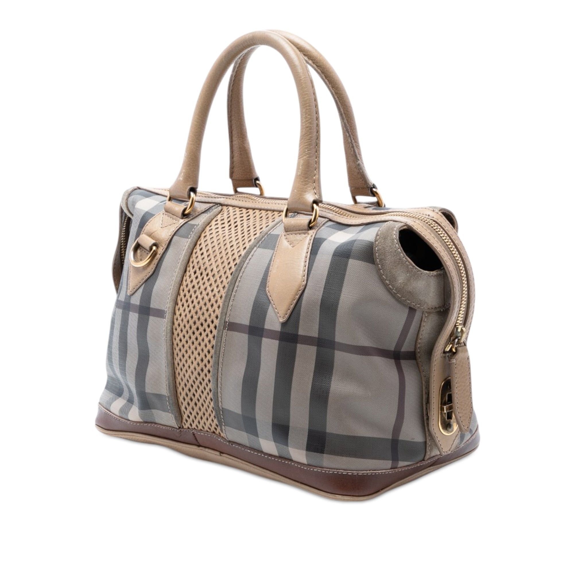 Burberry Smoke Check Coated Canvas Gilmoure Satchel Size ONE SIZE - 2 Thumbnail