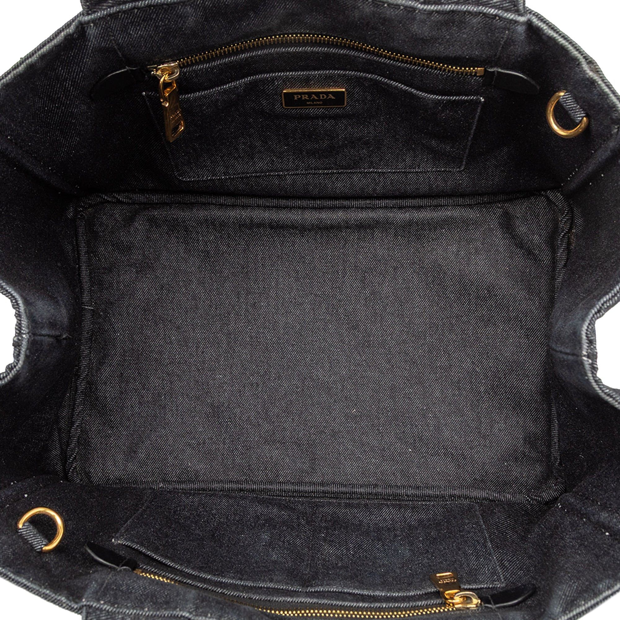Prada Denim Canapa Logo Satchel Size ONE SIZE - 4 Thumbnail