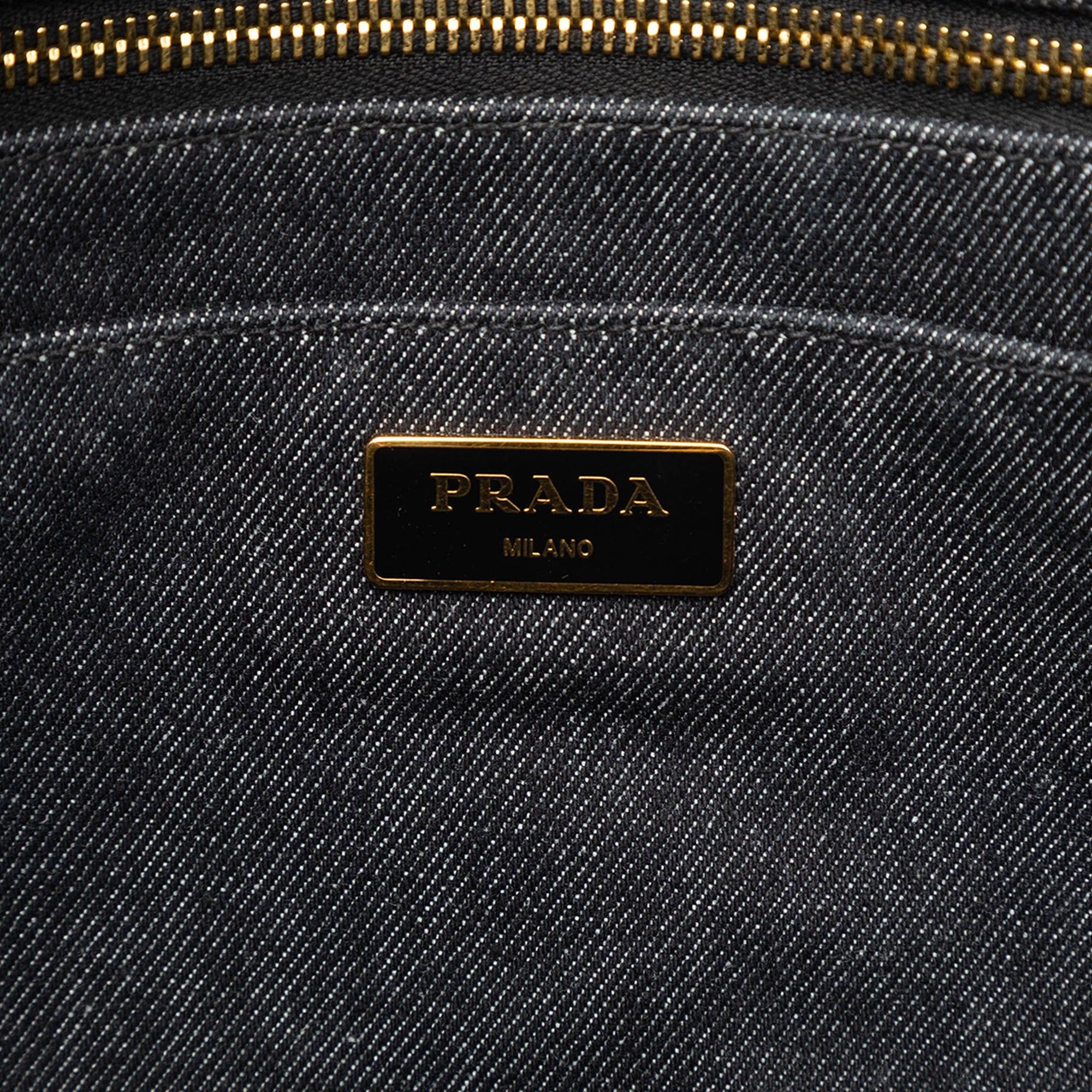 Prada Denim Canapa Logo Satchel Size ONE SIZE - 5 Thumbnail