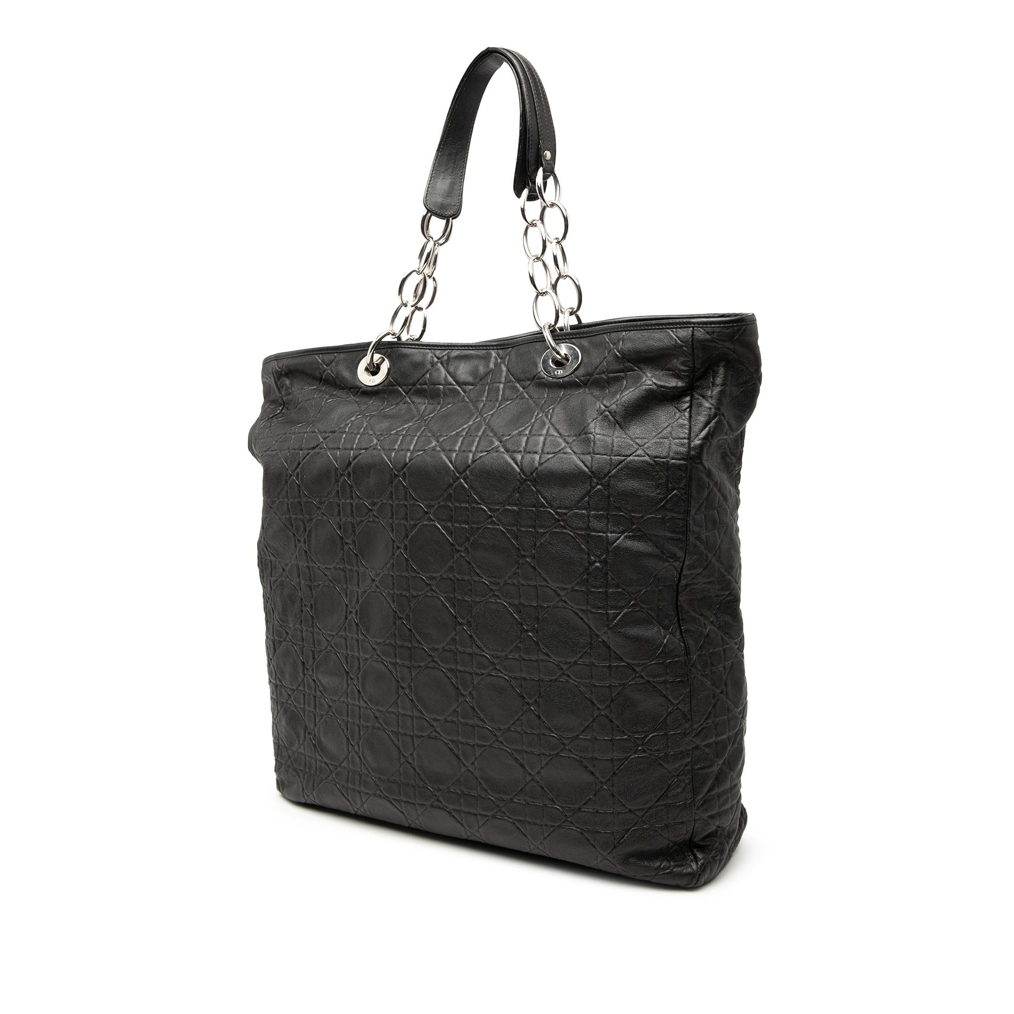Dior Large Lambskin Cannage Lady Dior Soft Shopping Tote Size ONE SIZE - 2 Thumbnail
