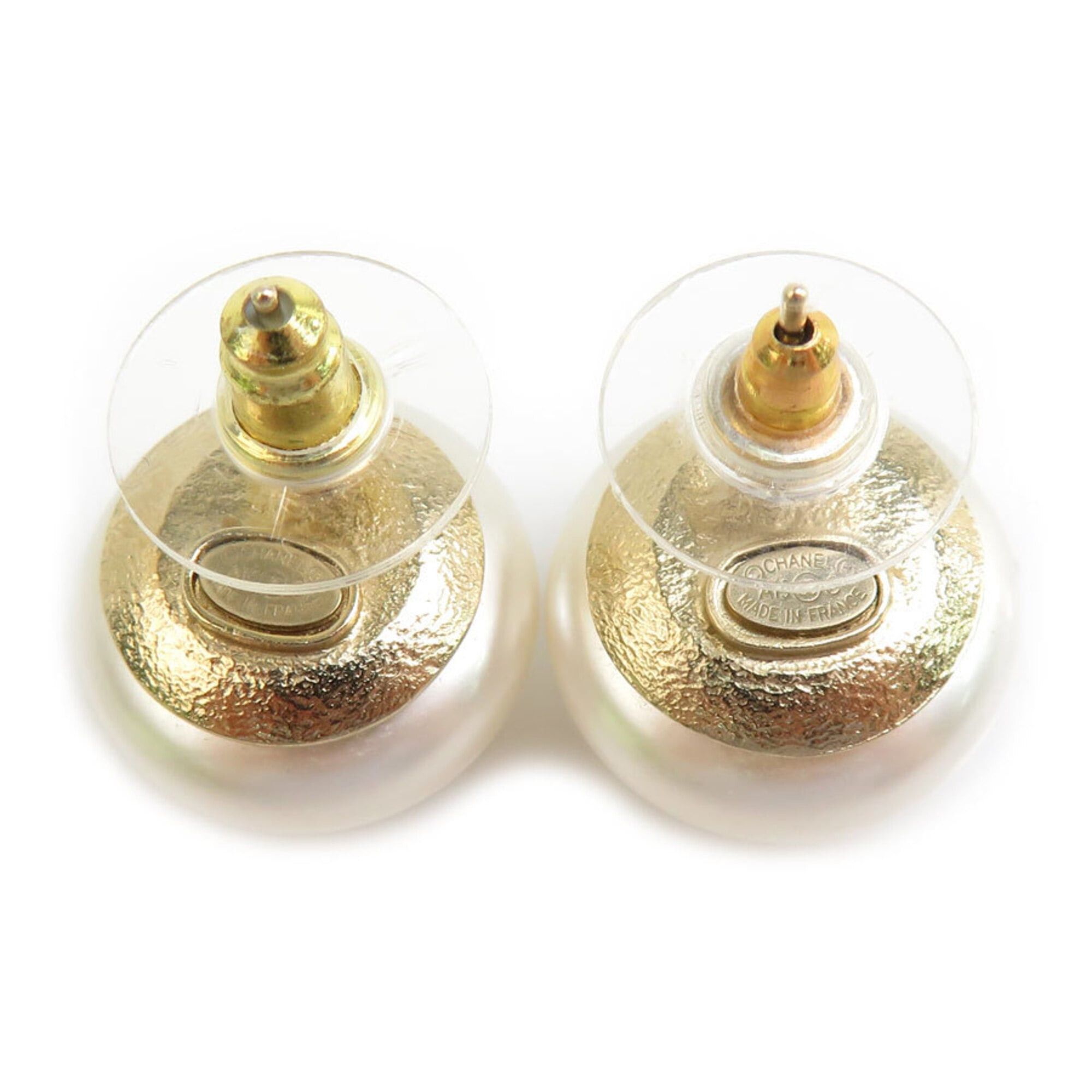 Chanel Chanel earrings, metal, faux pearl, pearl white, gold, women's, 56706i Size ONE SIZE - 5 Thumbnail