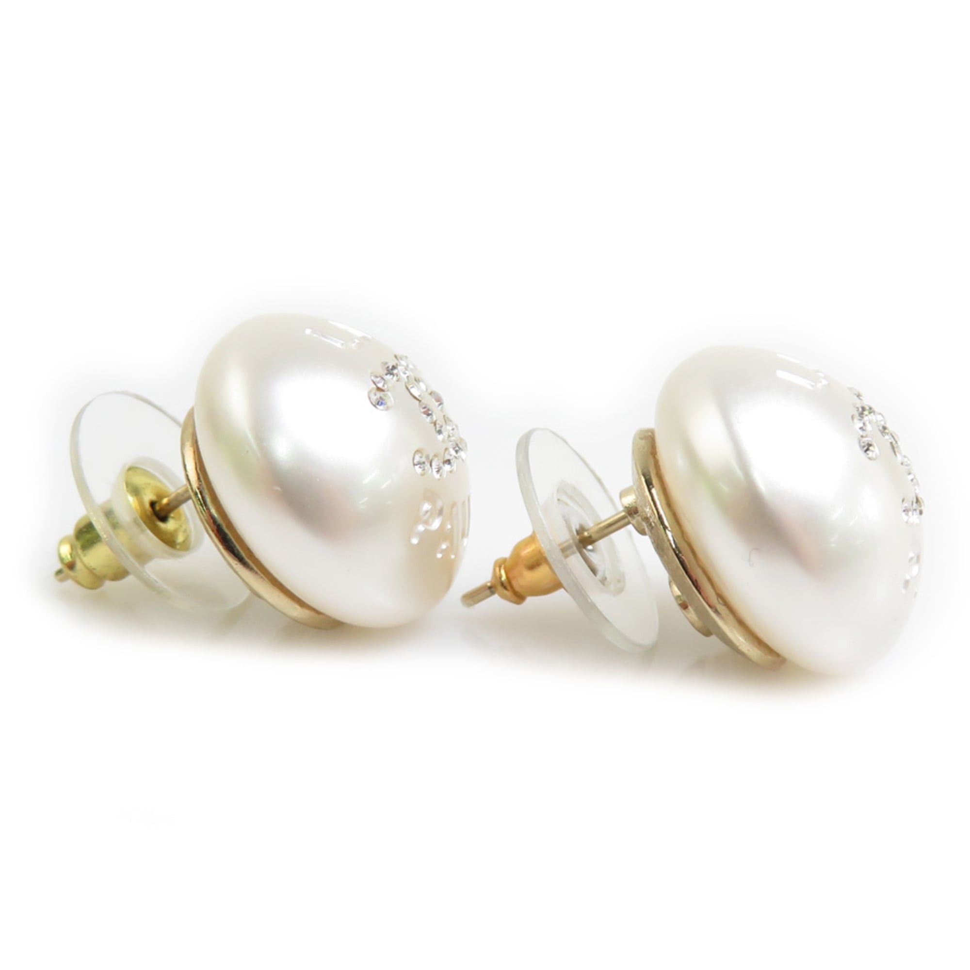 Chanel Chanel earrings, metal, faux pearl, pearl white, gold, women's, 56706i Size ONE SIZE - 3 Thumbnail