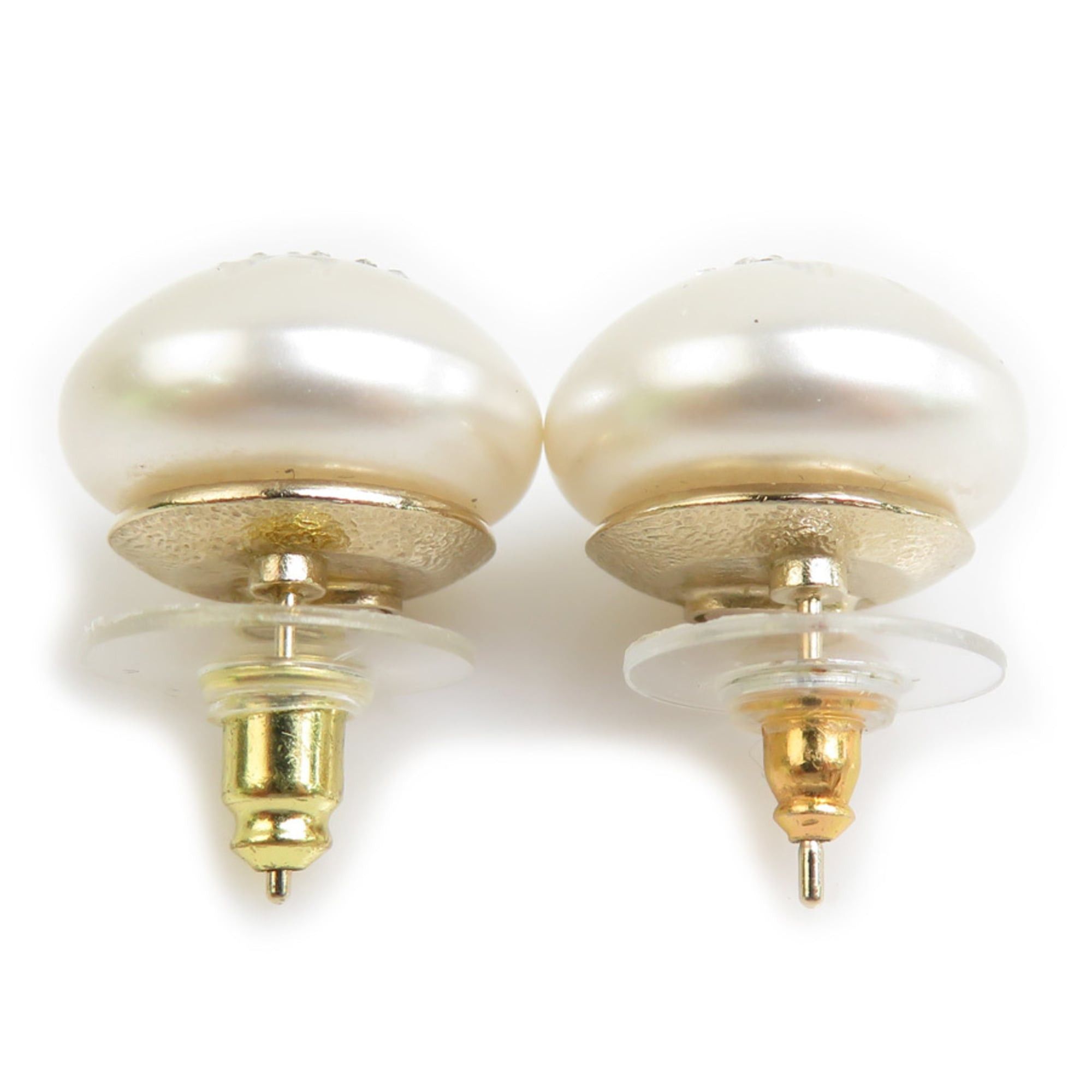 Chanel Chanel earrings, metal, faux pearl, pearl white, gold, women's, 56706i Size ONE SIZE - 4 Thumbnail