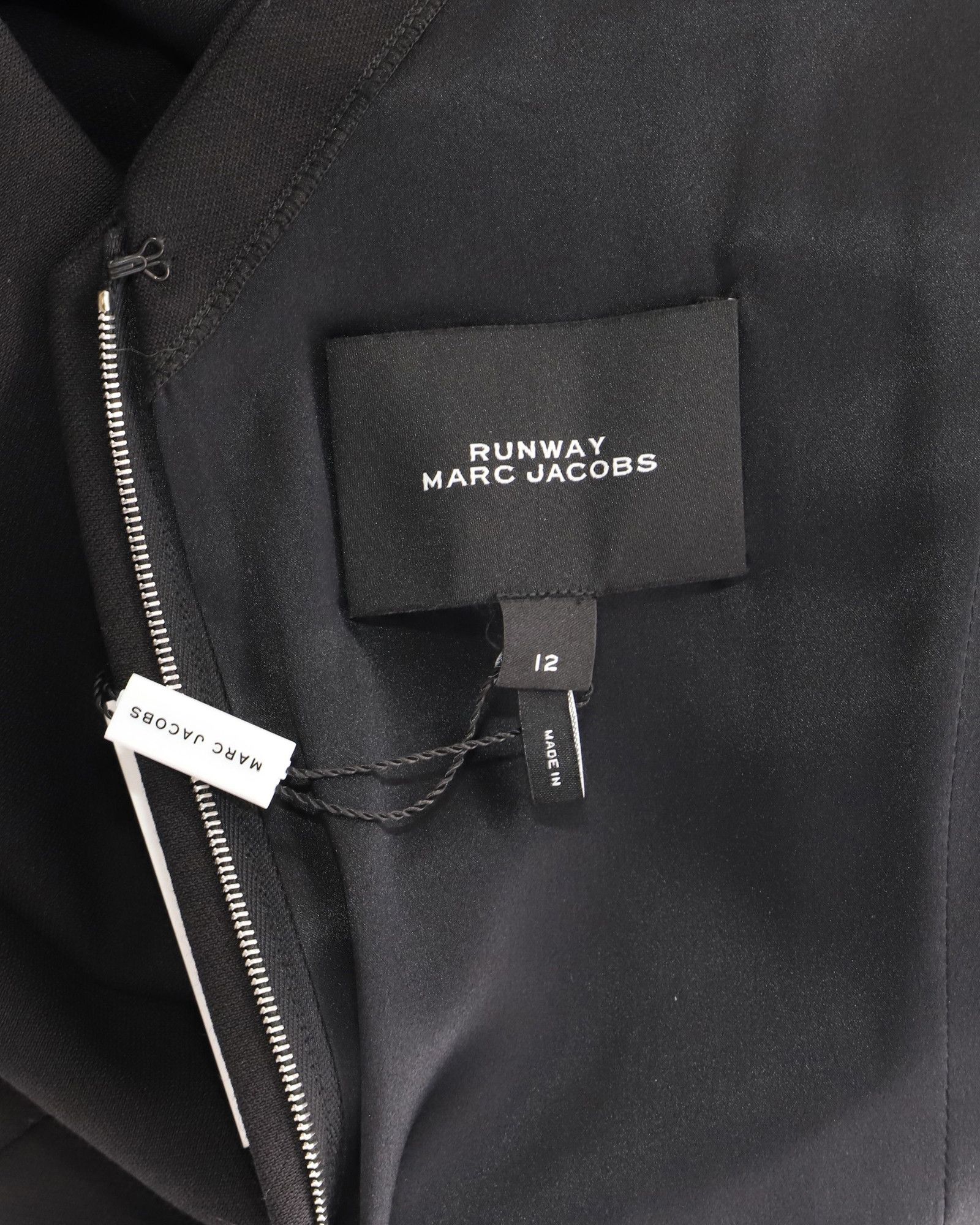 Marc Jacobs Marc Jacobs Runway Boatneck Dress in Black Wool Size S / US 4 / IT 40 - 4 Thumbnail