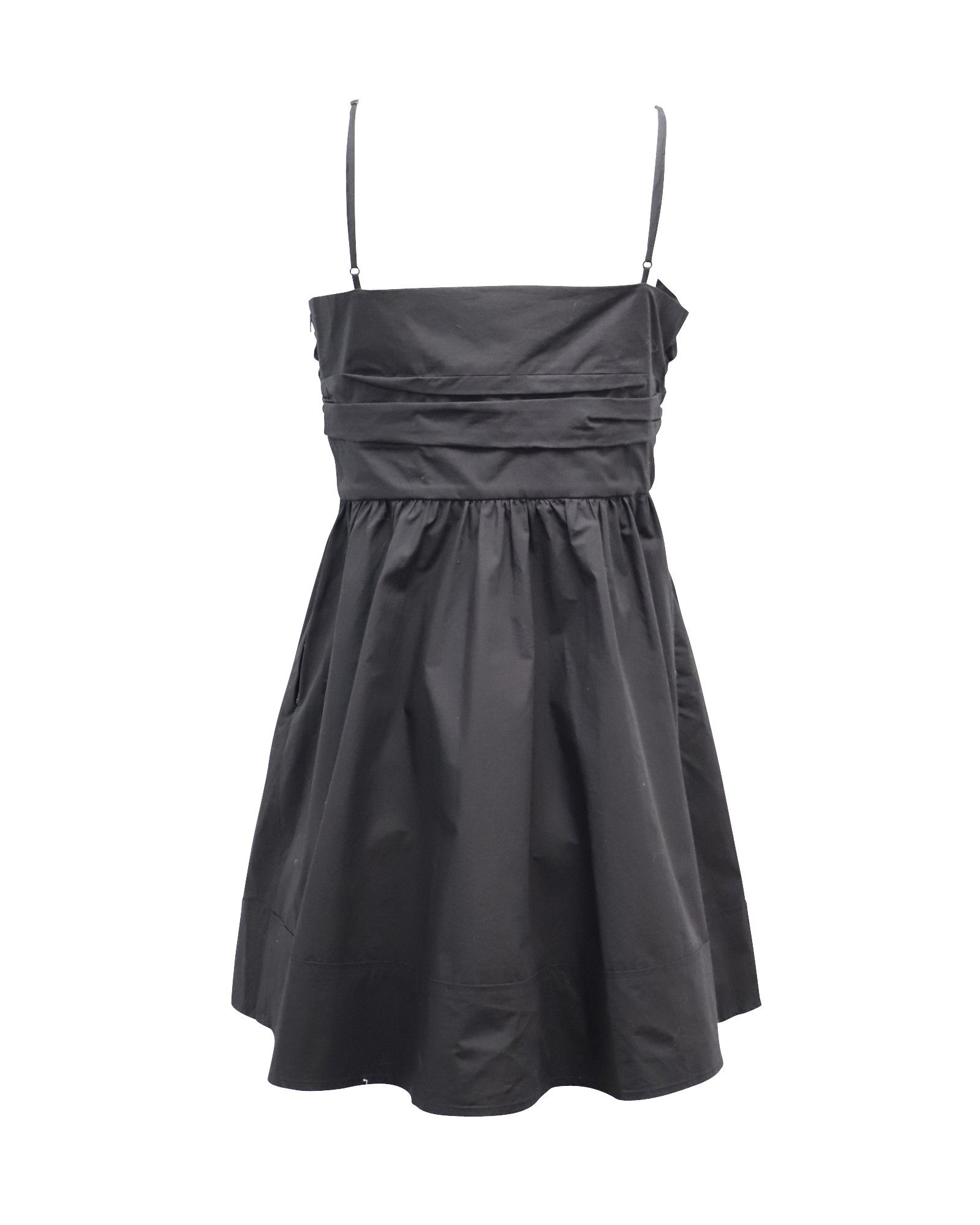 A.L.C. ALC Dani Tie Front Dress in Black Cotton Size S / US 4 / IT 40 - 3 Thumbnail