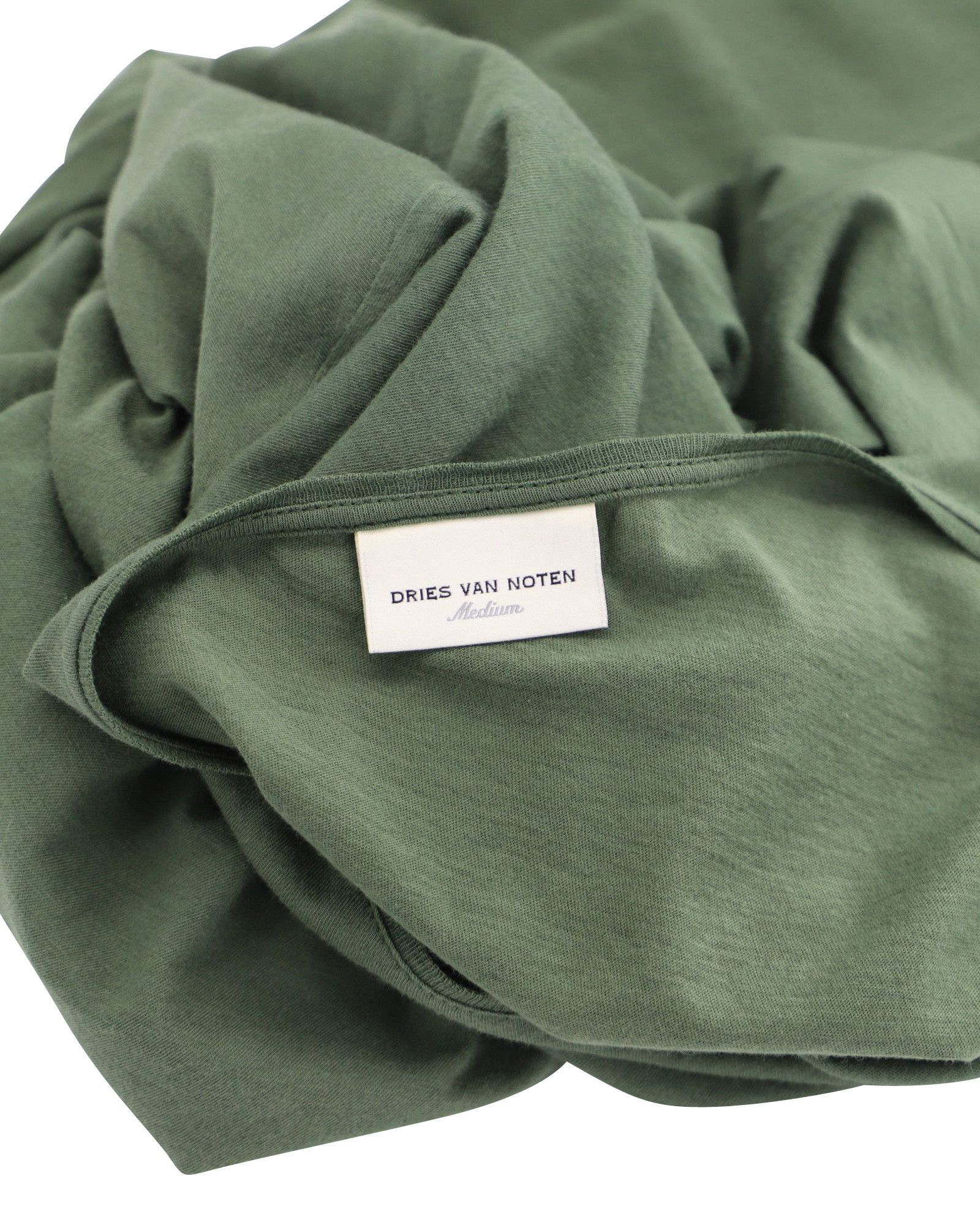 Dries Van Noten Dries Van Noten Long Sleeve Top in Green Cotton Size XS / US 0-2 / IT 36-38 - 4 Thumbnail