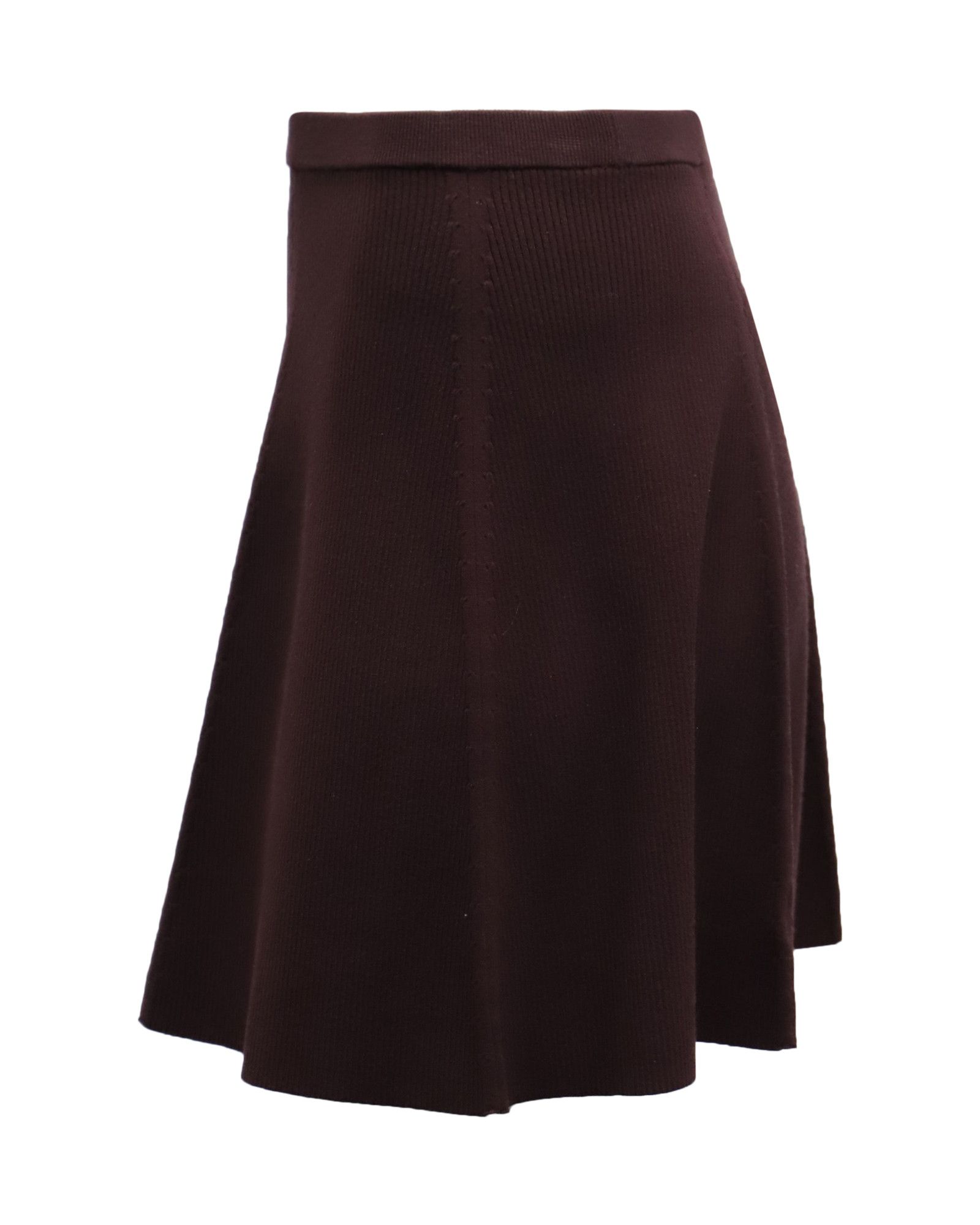 Theory Theory High Waisted A-line Skirt in Burgundy Viscose Size 25" / US 0 / IT 36 - 2 Thumbnail