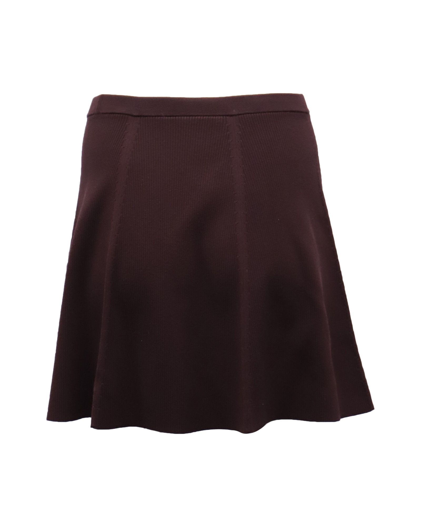 Theory Theory High Waisted A-line Skirt in Burgundy Viscose Size 25" / US 0 / IT 36 - 3 Thumbnail