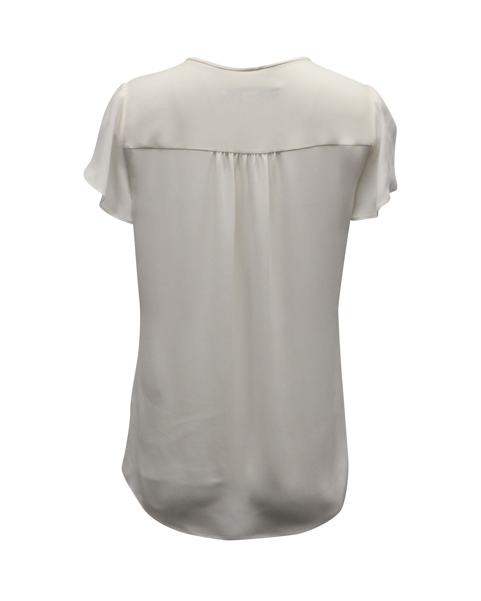 Diane von Furstenberg Diane von Furstenberg Crepe Shirt in Ivory Silk Size XXS / US 00 / IT 34 - 3 Thumbnail