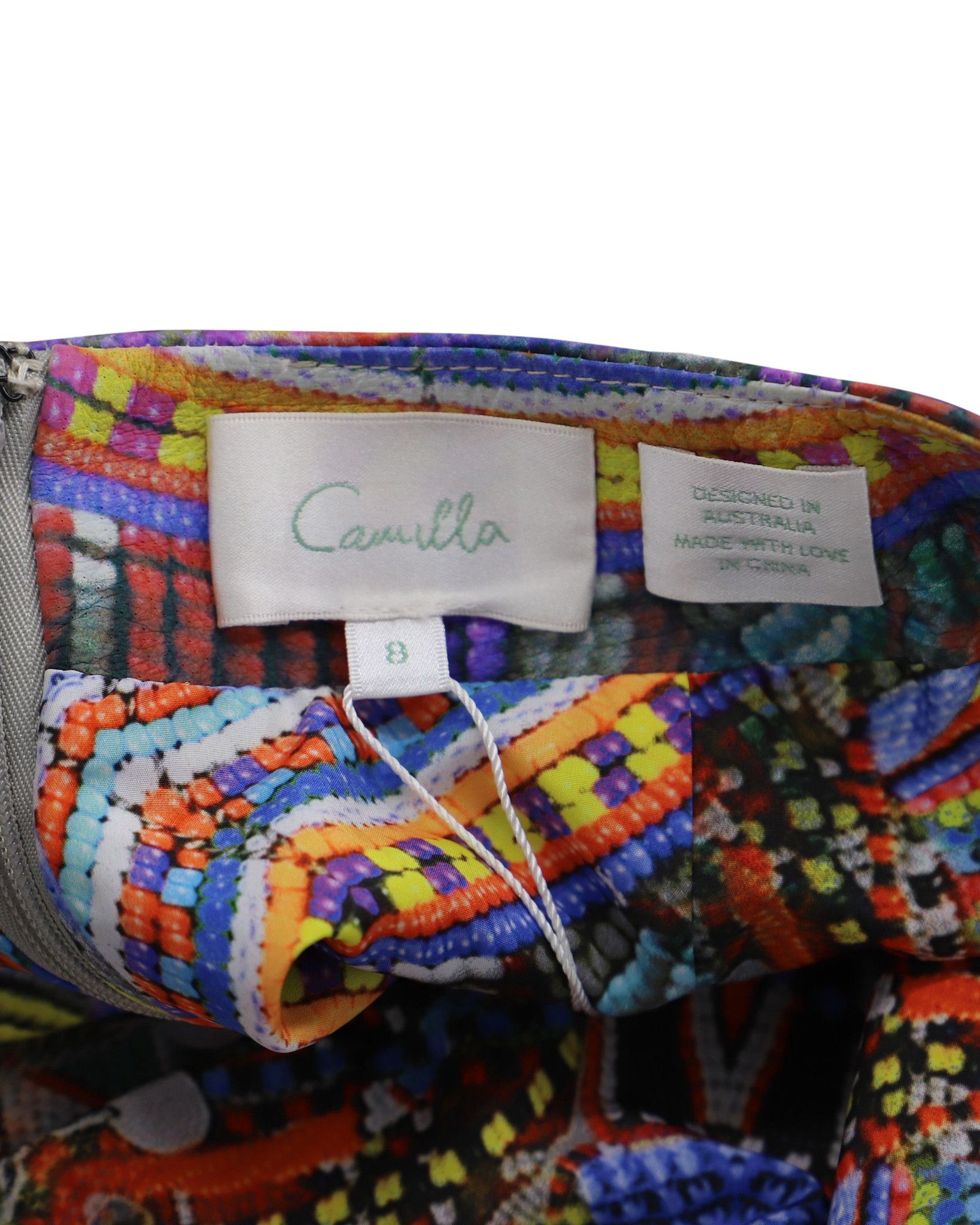 CAMILLA Camilla Geometric Print Mini Skirt in Multicolor Polyester Size 25" / US 0 / IT 36 - 3 Thumbnail