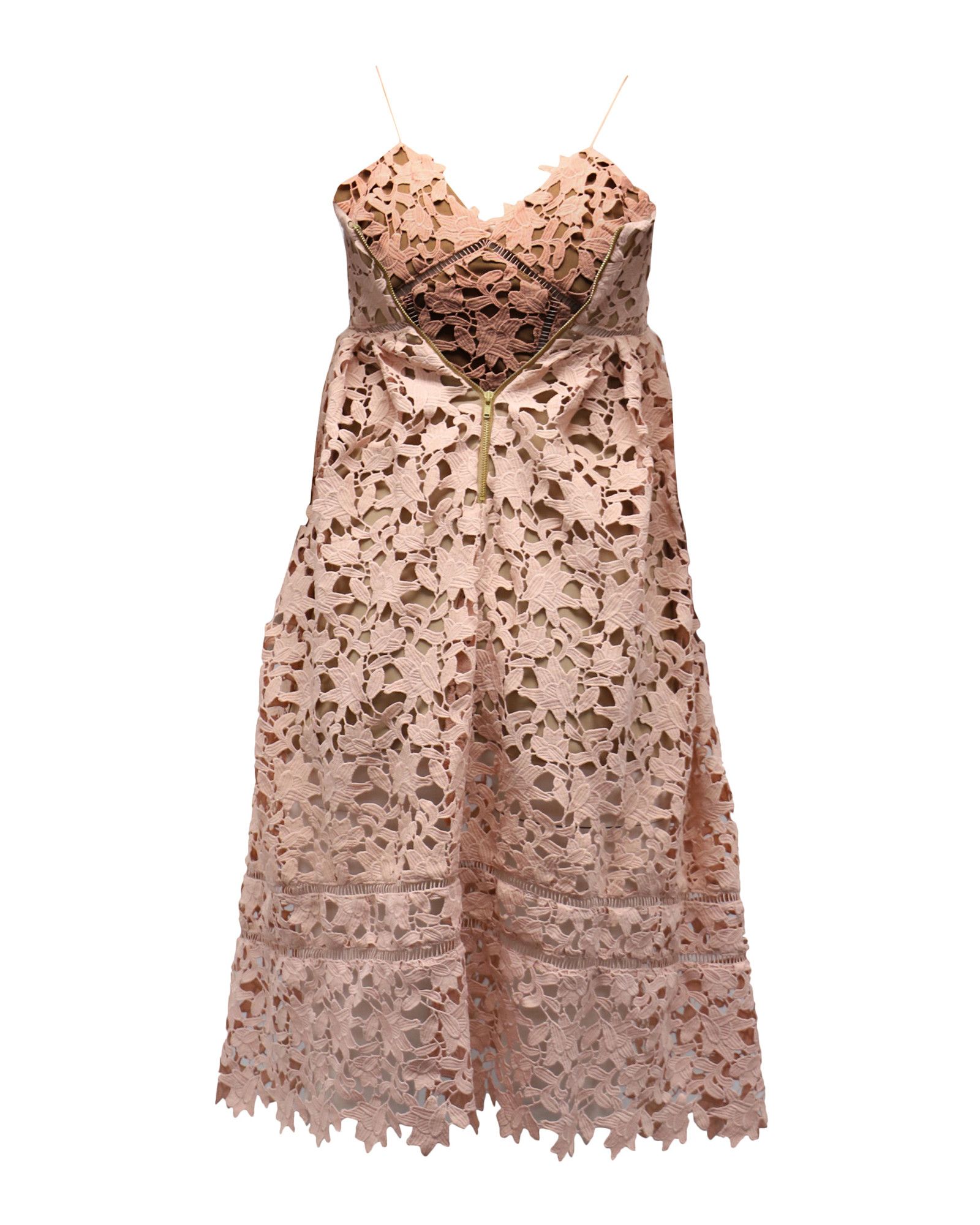 Self-Portrait Self-Portrait Azaelea Lace Dress in Pastel Pink Polyester Size XS / US 0-2 / IT 36-38 - 3 Thumbnail