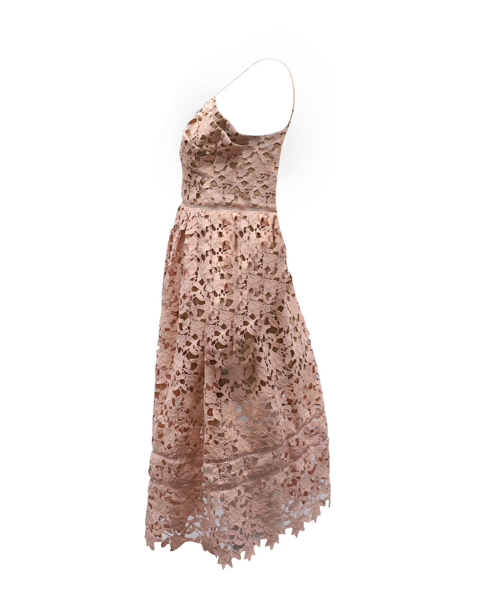 Self-Portrait Self-Portrait Azaelea Lace Dress in Pastel Pink Polyester Size XS / US 0-2 / IT 36-38 - 2 Thumbnail
