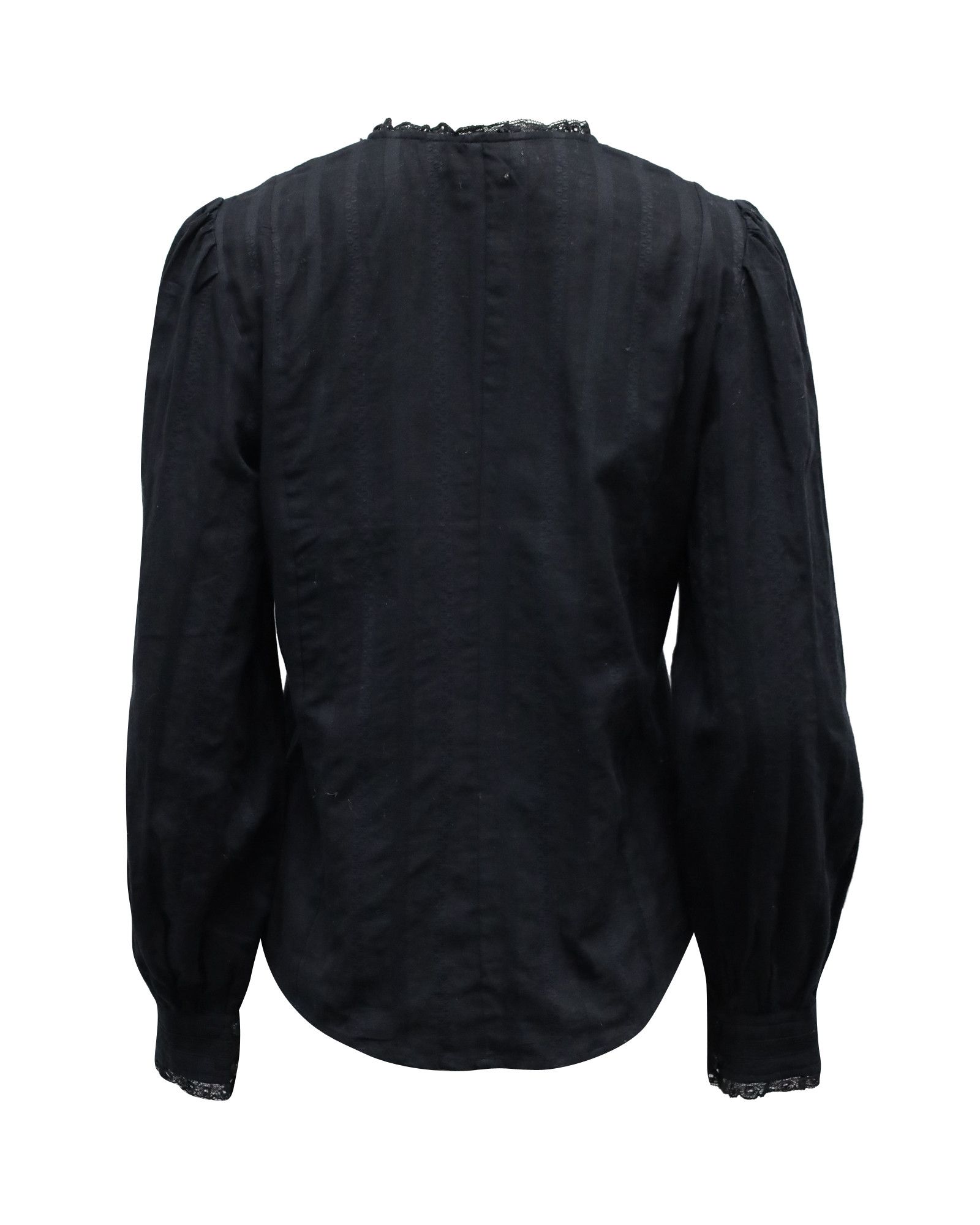 Isabel Marant Etoile Isabel Marant Etoile Button Front Blouse in Black Cotton Size XS / US 0-2 / IT 36-38 - 3 Thumbnail