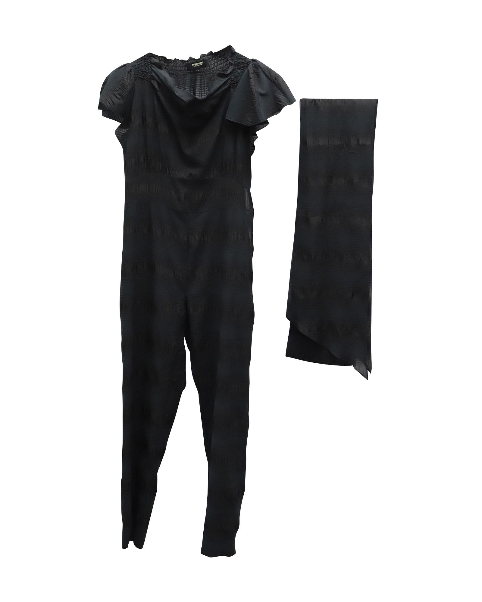 Rachel Comey Rachel Comey Belted Jumpsuit in Black Silk Size 26" / US 2 / IT 38 - 4 Thumbnail