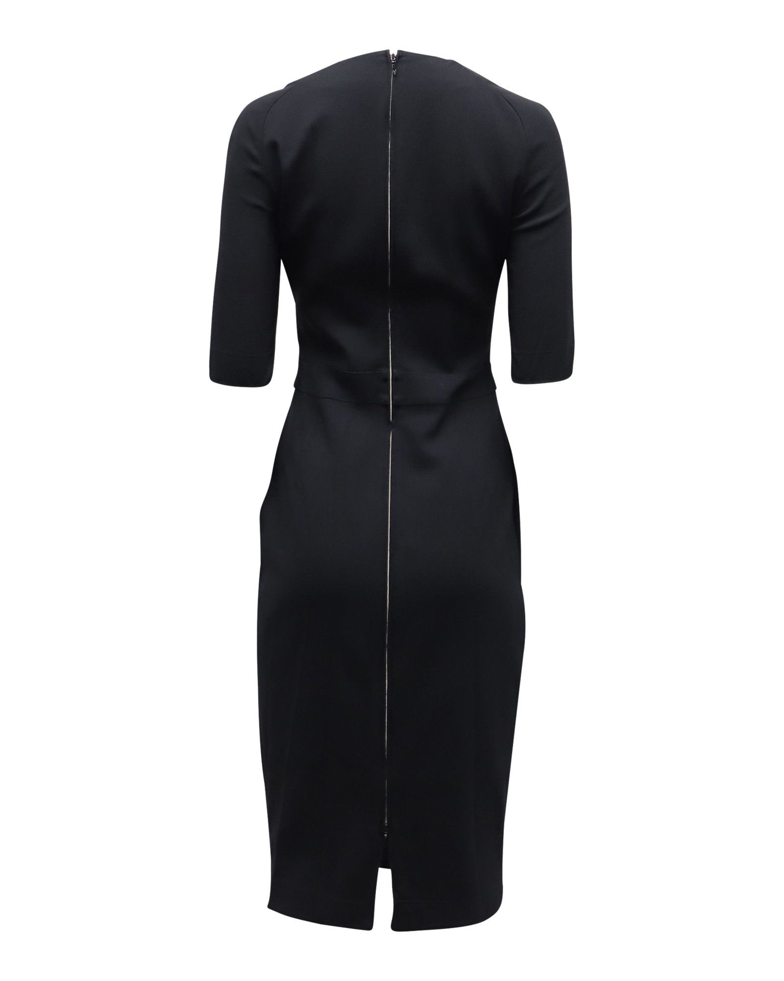 Antonio Berardi Antonio Berardi Contrast Ruffle Sheath Dress in Black Acetat Size XXS / US 00 / IT 34 - 3 Thumbnail