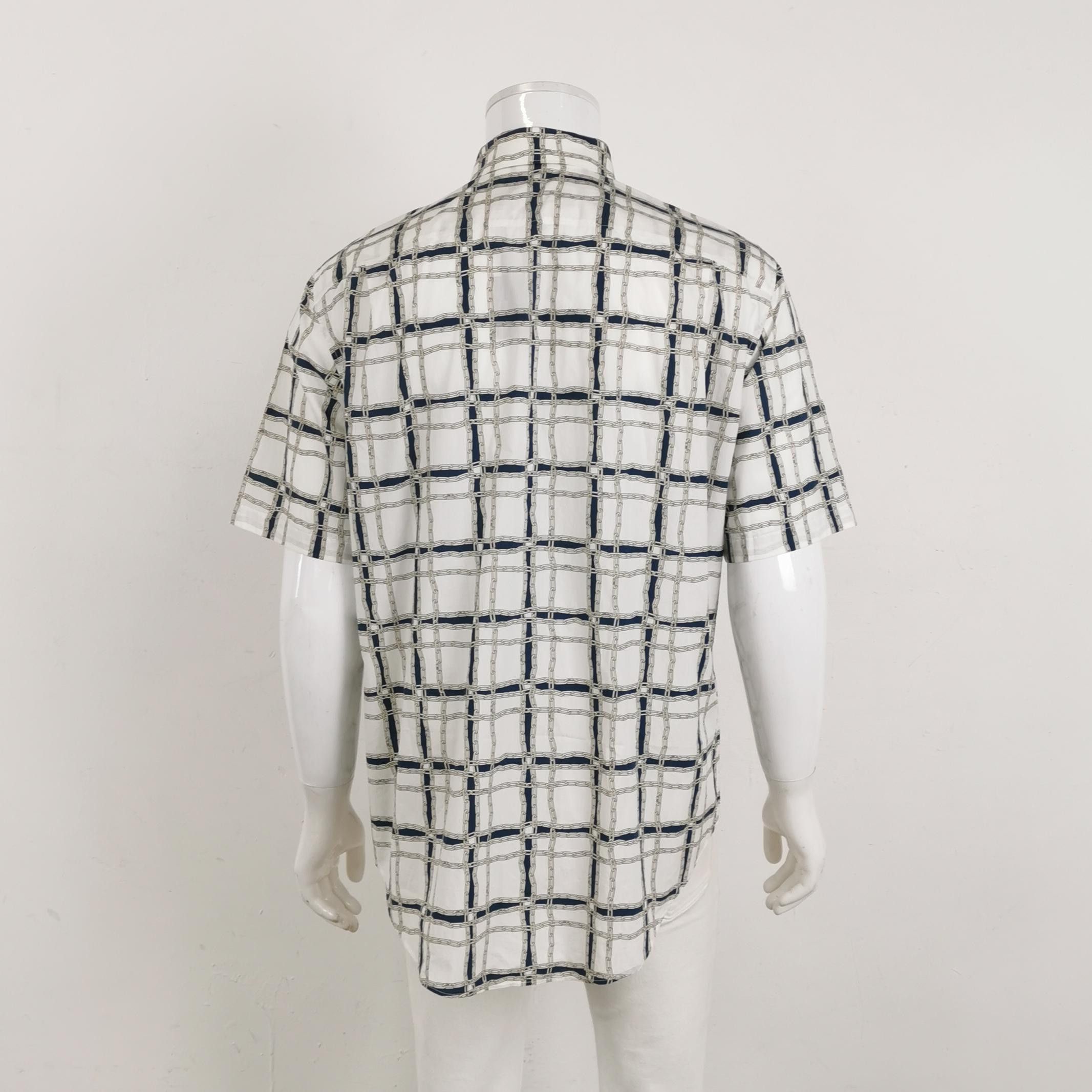 Louis Vuitton Louis Vuitton Chain Grid Short Sleeve Shirt XXL Size US XXL / EU 58 / 5 - 2 Thumbnail