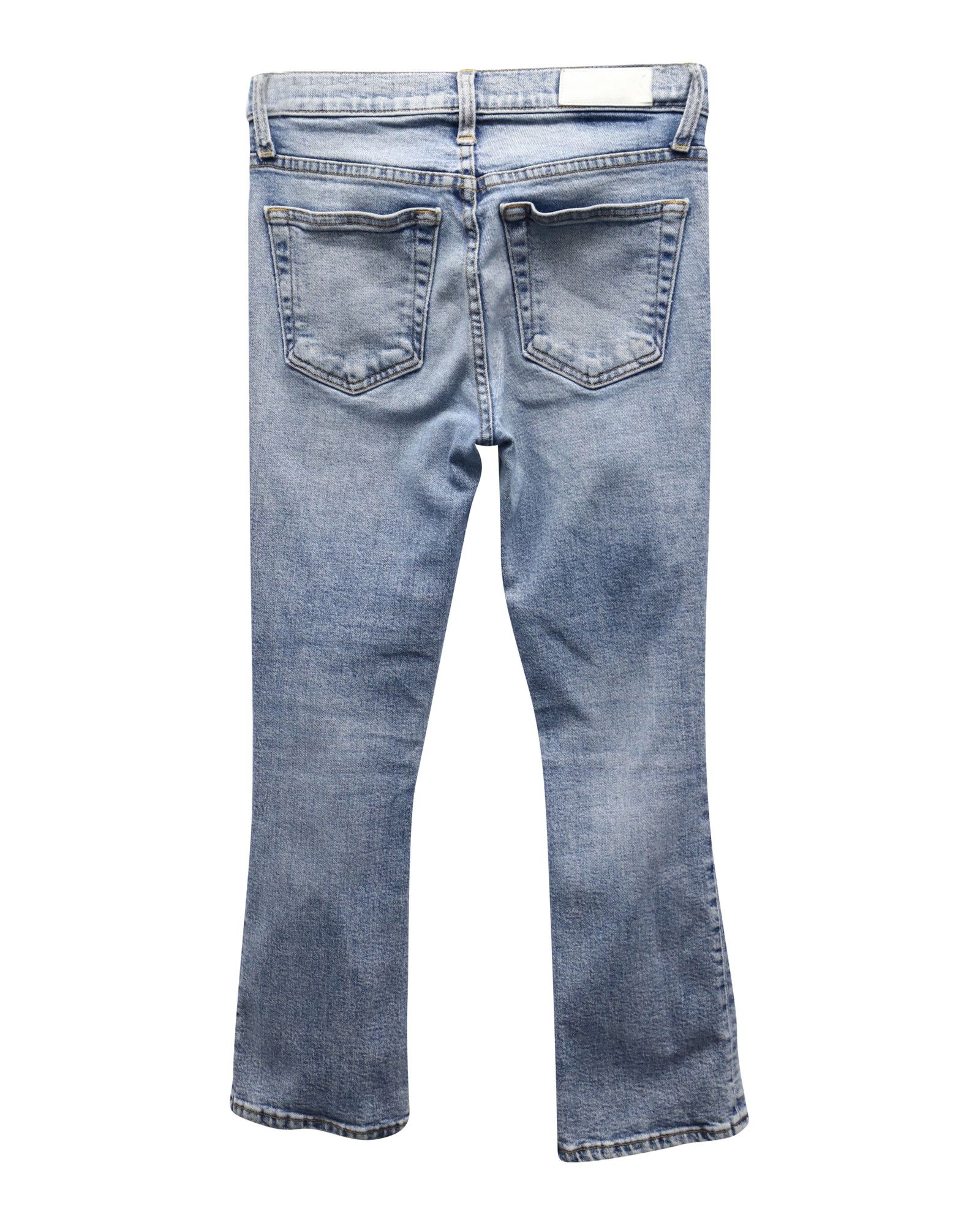 RE/DONE RE/DONE Straight Leg Jeans in Light Blue Cotton Size 26" / US 2 / IT 38 - 2 Thumbnail