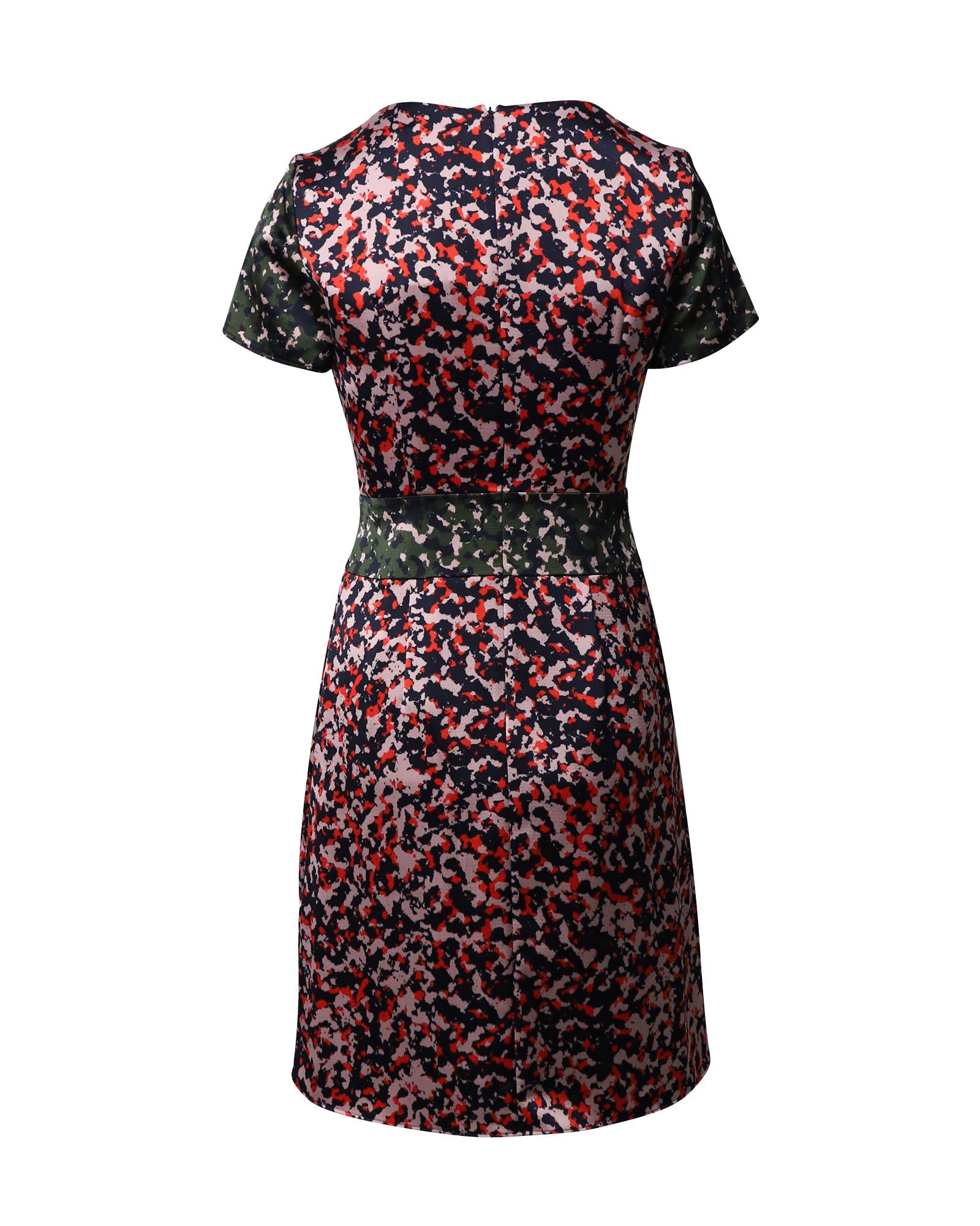 Hugo Boss Hugo Boss Camouflage Print Shift Dress in Multicolor Polyest Size S / US 4 / IT 40 - 3 Thumbnail