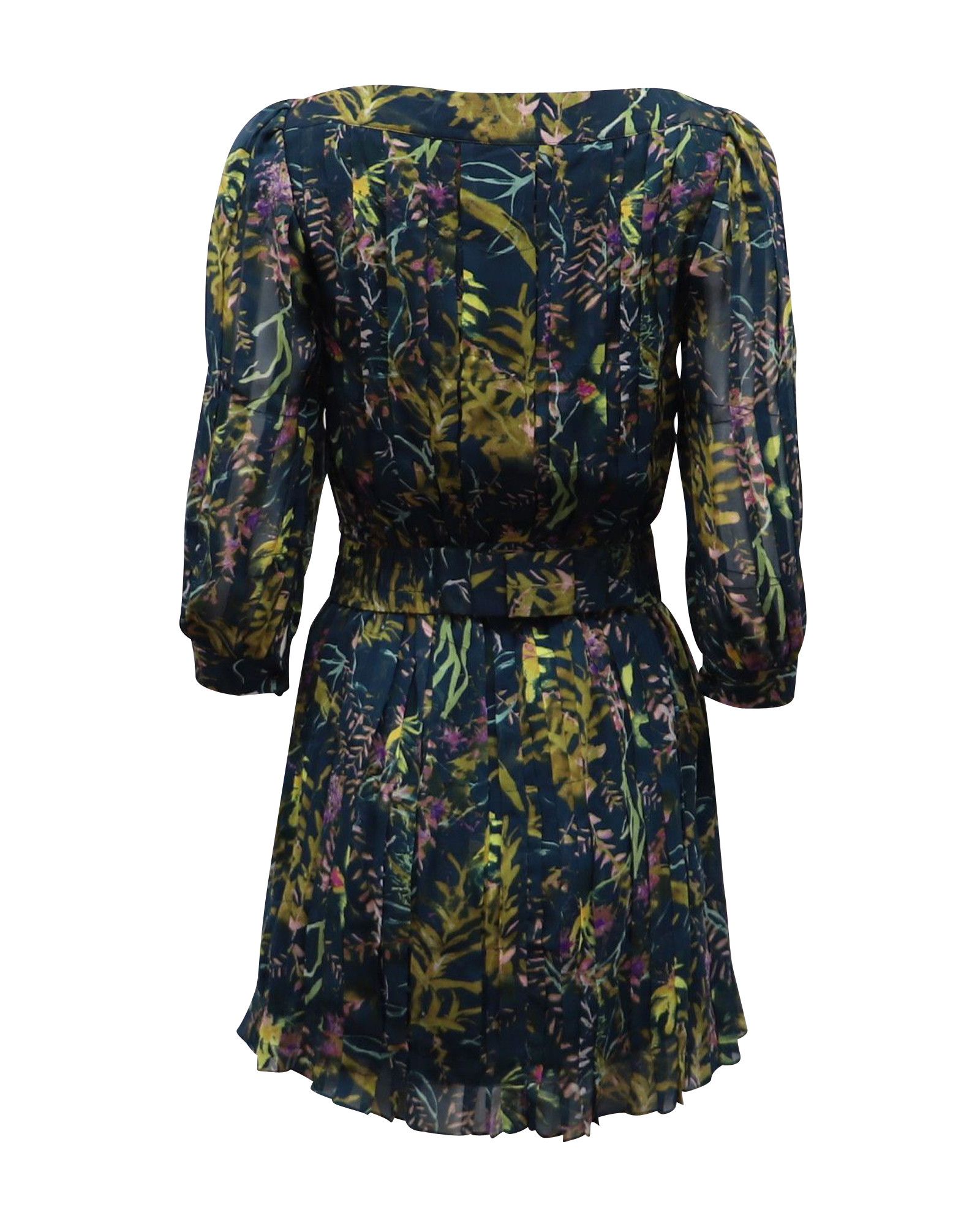 Diane von Furstenberg Diane Von Furstenberg Chiffon Print Short Dress in Multicolo Size XXS / US 00 / IT 34 - 3 Thumbnail
