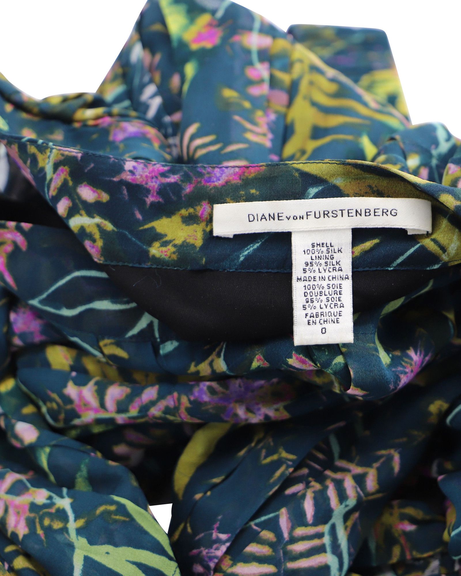 Diane von Furstenberg Diane Von Furstenberg Chiffon Print Short Dress in Multicolo Size XXS / US 00 / IT 34 - 4 Thumbnail