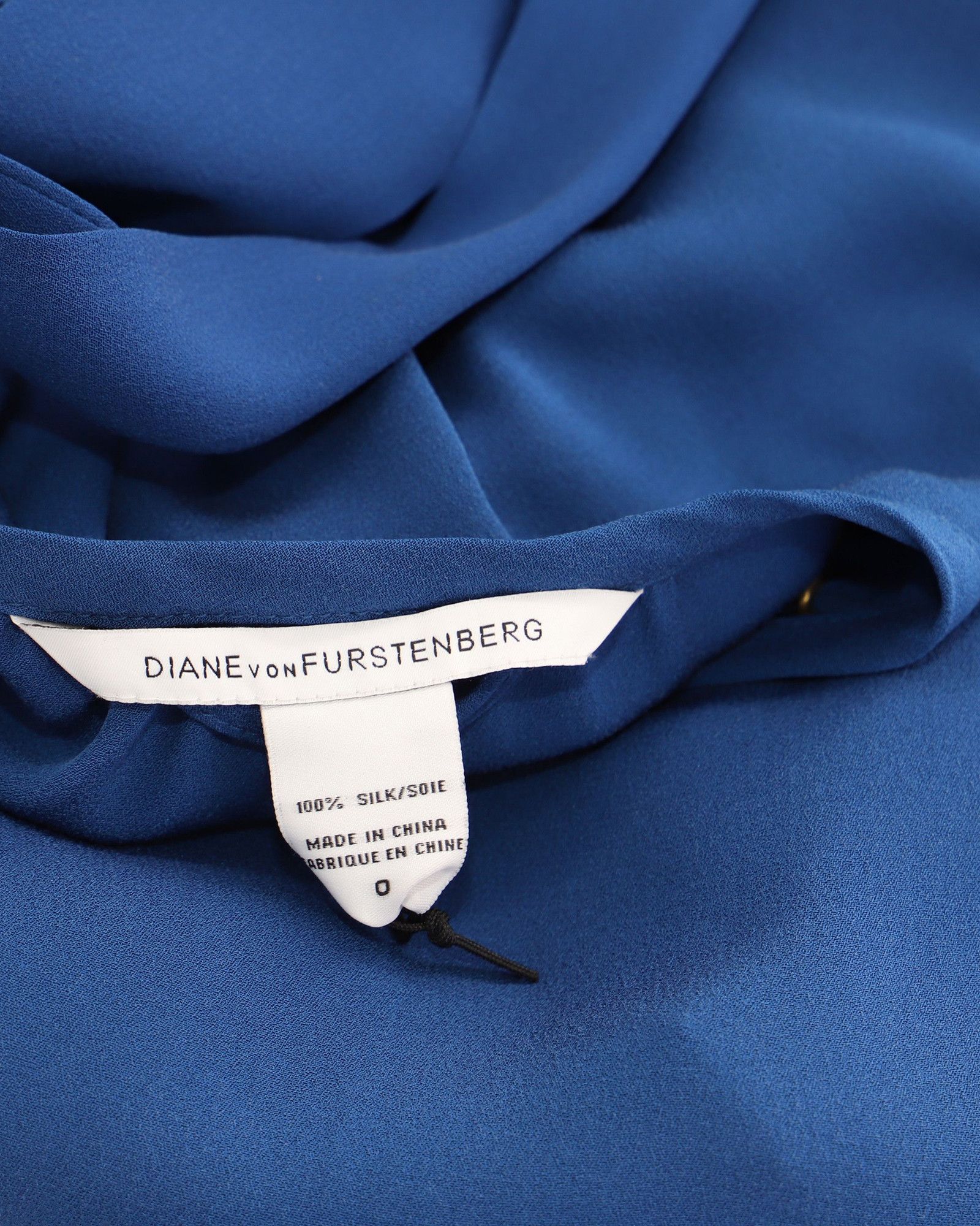Diane von Furstenberg Diane von Furstenberg Florina Tunic Short Dress in Blue Silk Size XS / US 0-2 / IT 36-38 - 6 Thumbnail