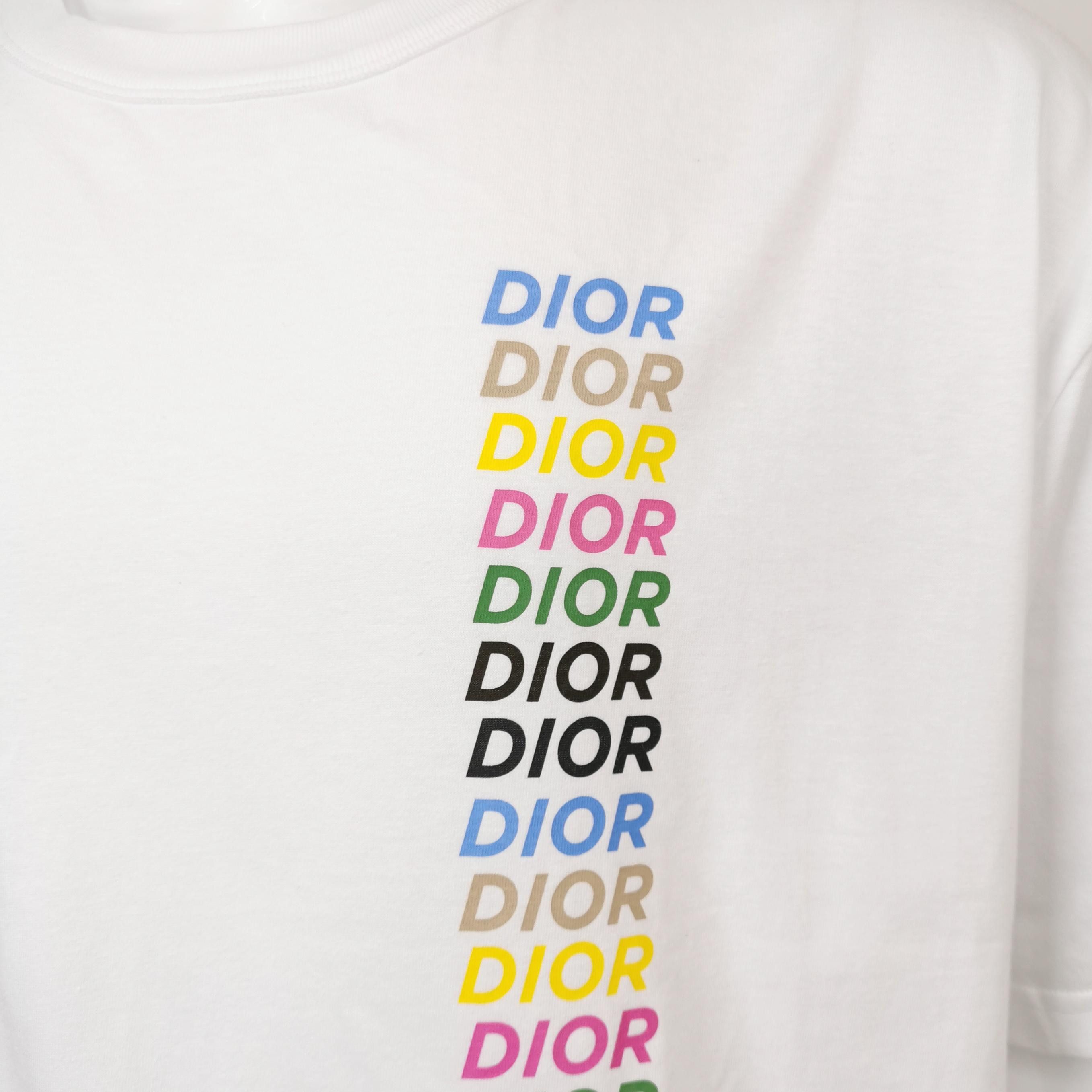 Dior Dior Multi-Color Vertical Logo T-Shirt XL Size US XL / EU 56 / 4 - 3 Thumbnail